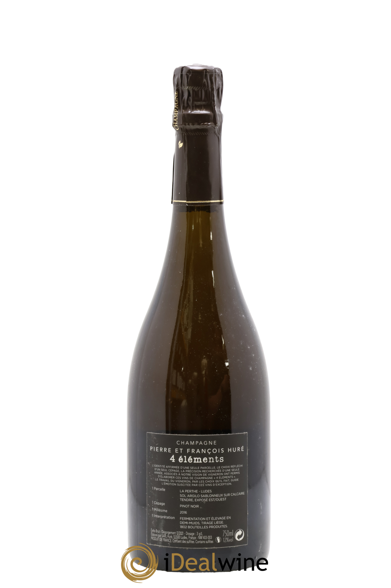 4 éléments Pinot Noir Extra-Brut Huré Frères 2016 - Lot de 1 bouteille - 1