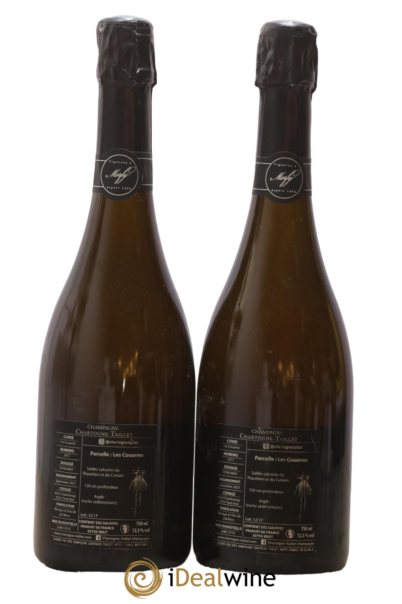 Les Couarres Château Extra-Brut Chartogne-Taillet 2017 - Lotto di 2 bottiglie - 1