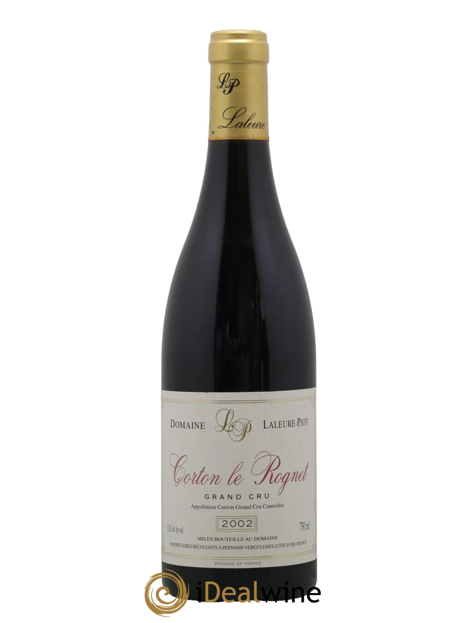 Corton Grand Cru Le Rognet Domaine Laleure Piot 2002 - Lot de 1 bouteille - 0