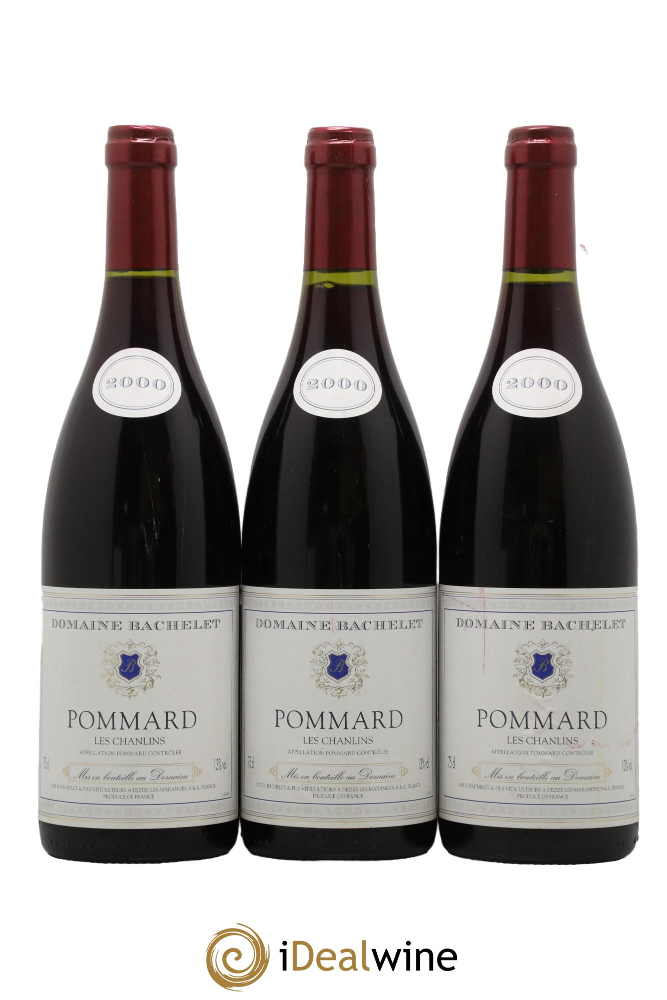 Pommard Les Chanlins Domaine Bachelet 2000 - Lot de 3 bouteilles - 0