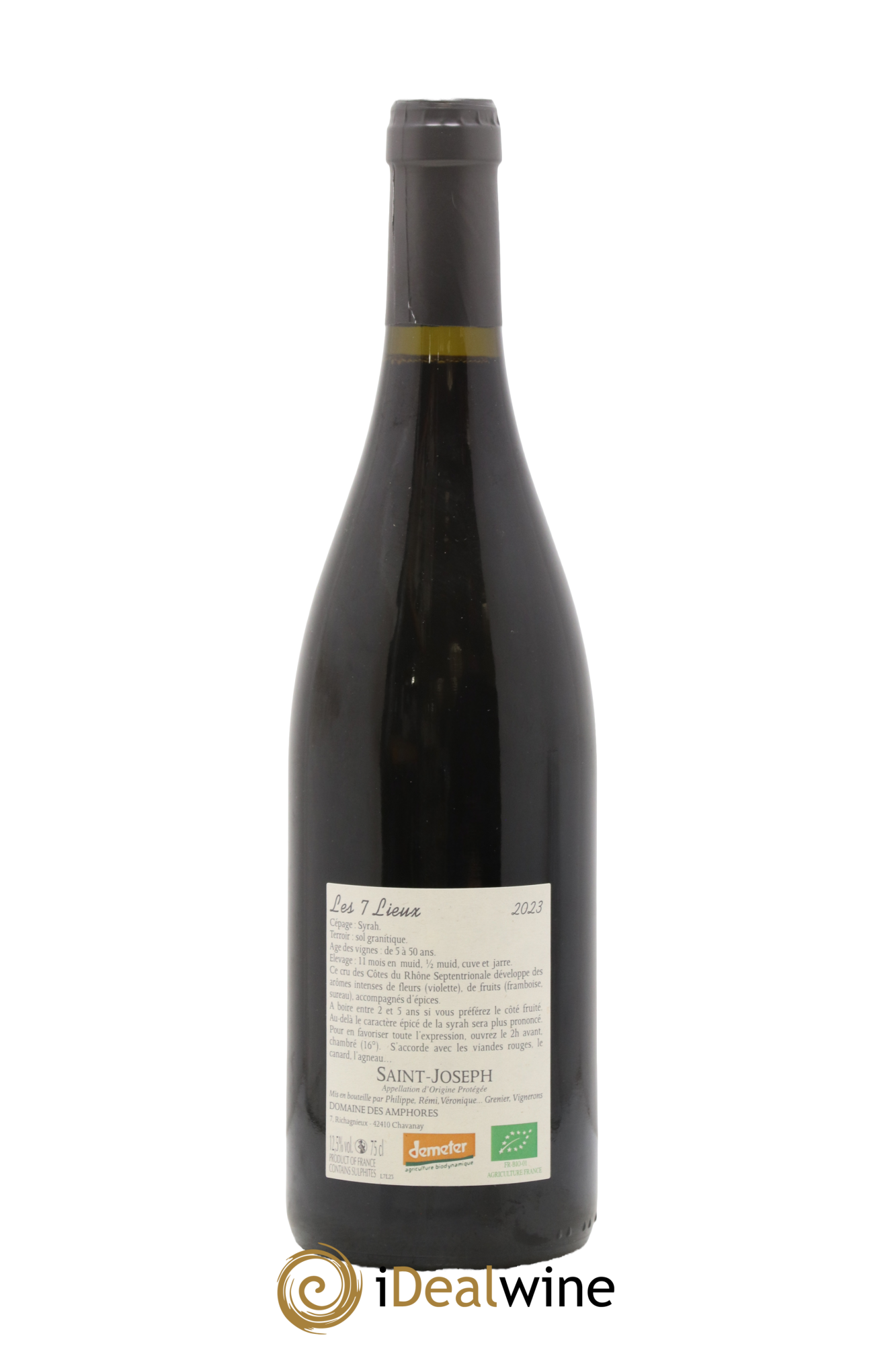 Saint-Joseph Les 7 Lieux Domaine Des Amphores 2023 - Lot de 1 bouteille - 1