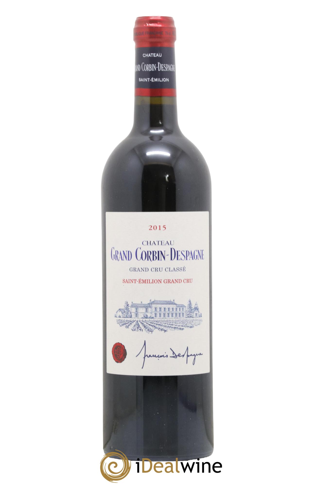 Château Grand Corbin Despagne Grand Cru Classé 2015 - Lot de 1 bouteille - 0