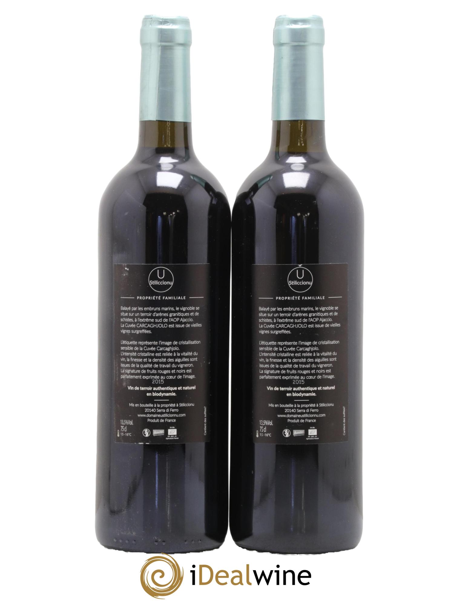 Vin de Corse Carcaghjolo U Stiliccionnu  2015 - Lot de 2 bouteilles - 1