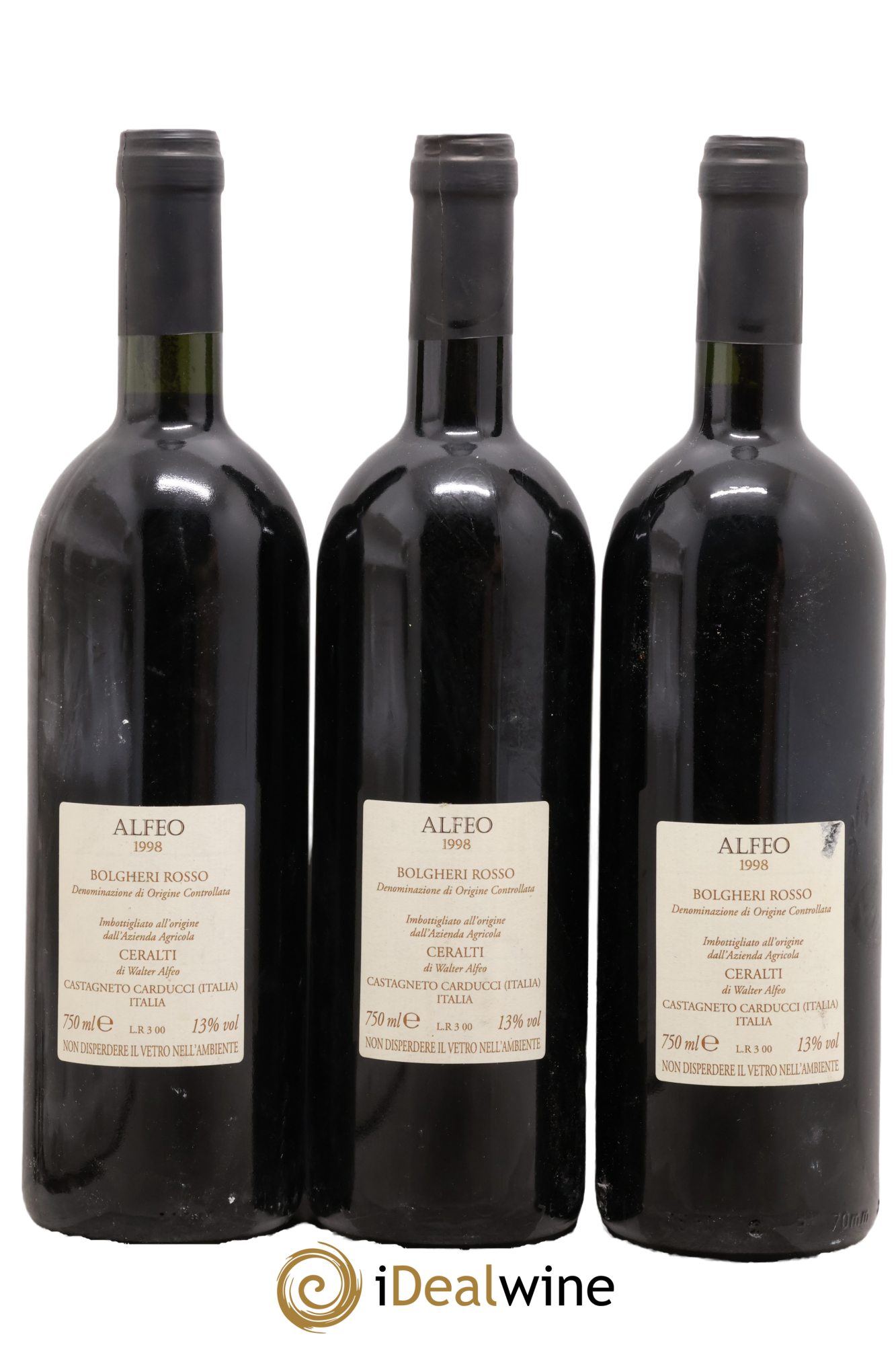 Italie Bolgheri Alfeo Azienda Agricola Ceralti 1998 - Lot of 3 bottles - 1