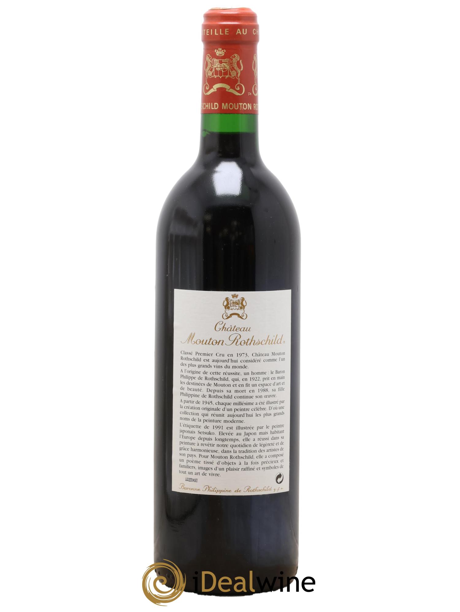Château Mouton Rothschild 1er Grand Cru Classé 1991 - Lot of 1 bottle - 1
