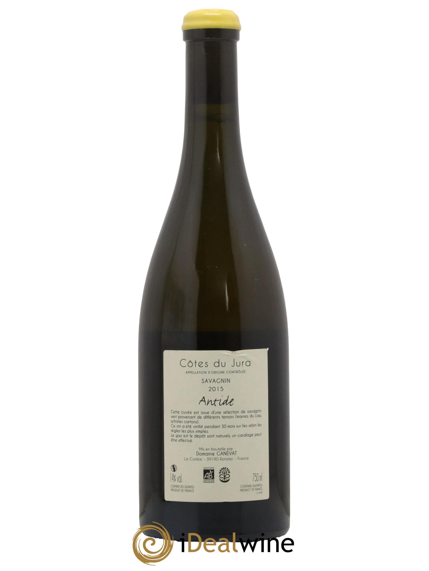 Côtes du Jura Savagnin Antide Jean-François Ganevat (Domaine) 2015 - Lot de 1 bouteille - 1