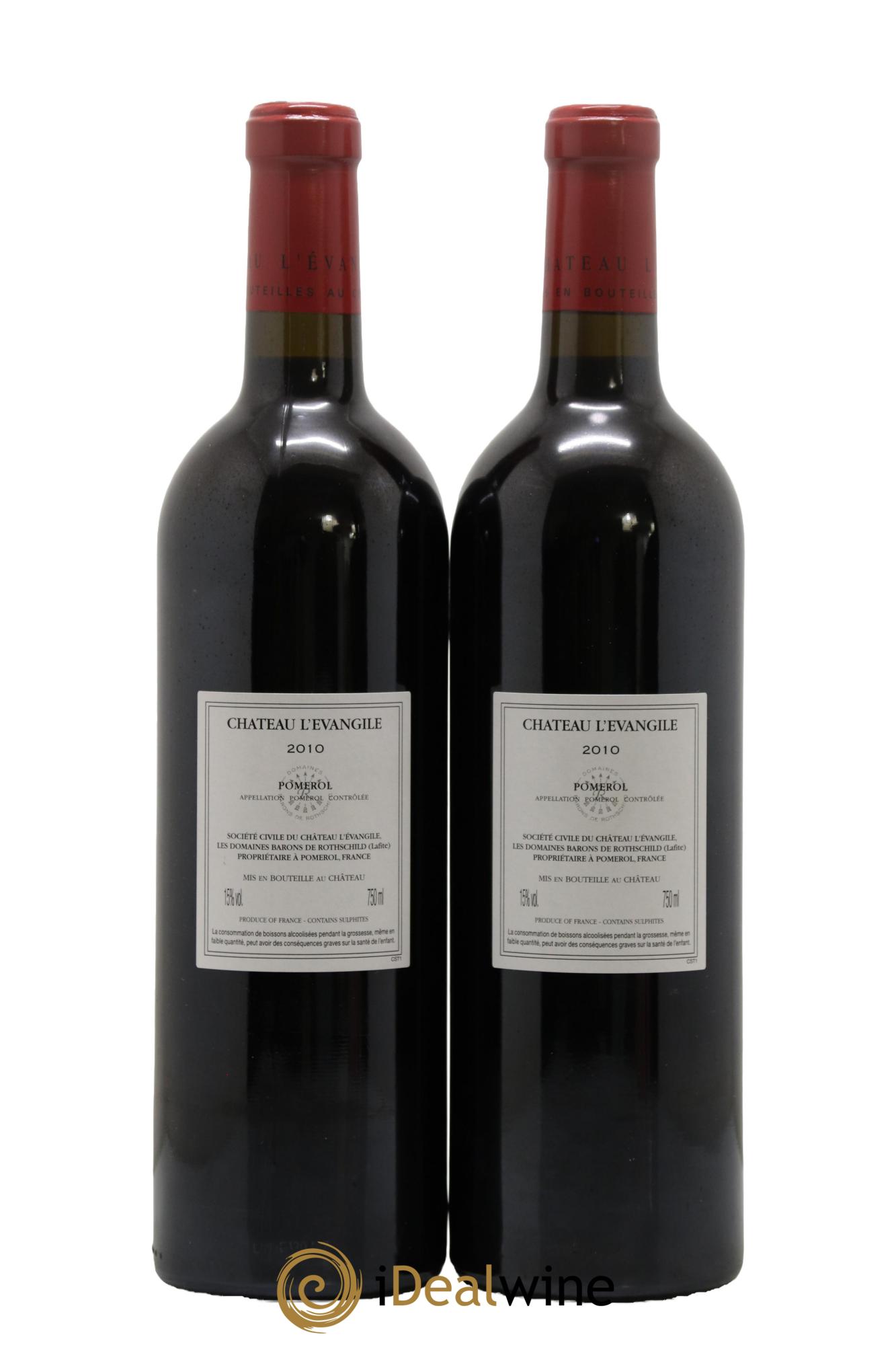 Château l' Évangile 2010 - Lotto di 2 bottiglie - 1