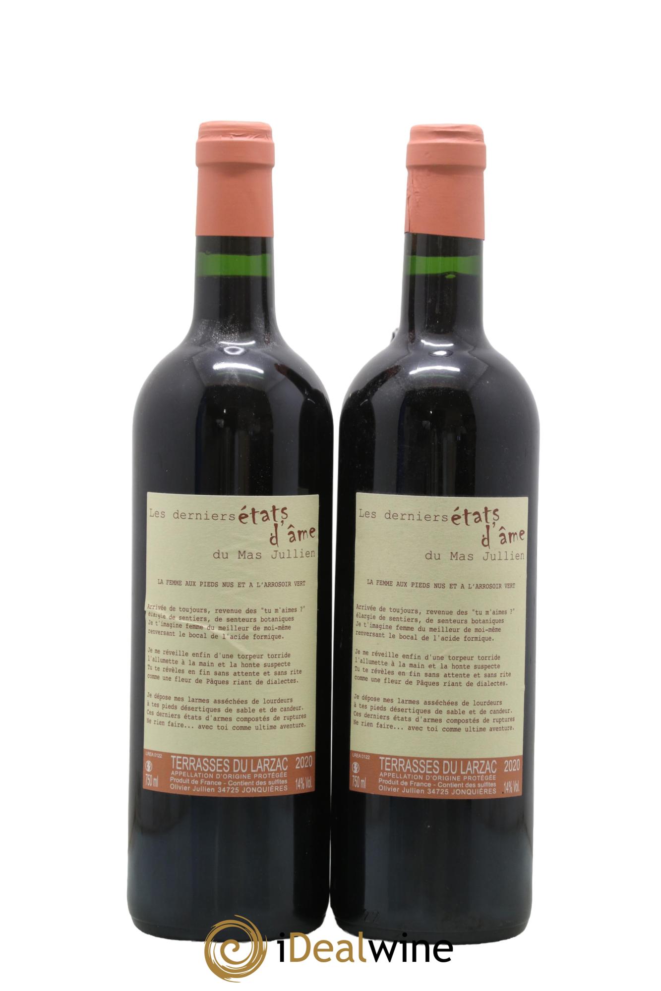 Terrasses du Larzac Mas Jullien Les derniers états d'âme Olivier Jullien 2020 - Lotto di 2 bottiglie - 0