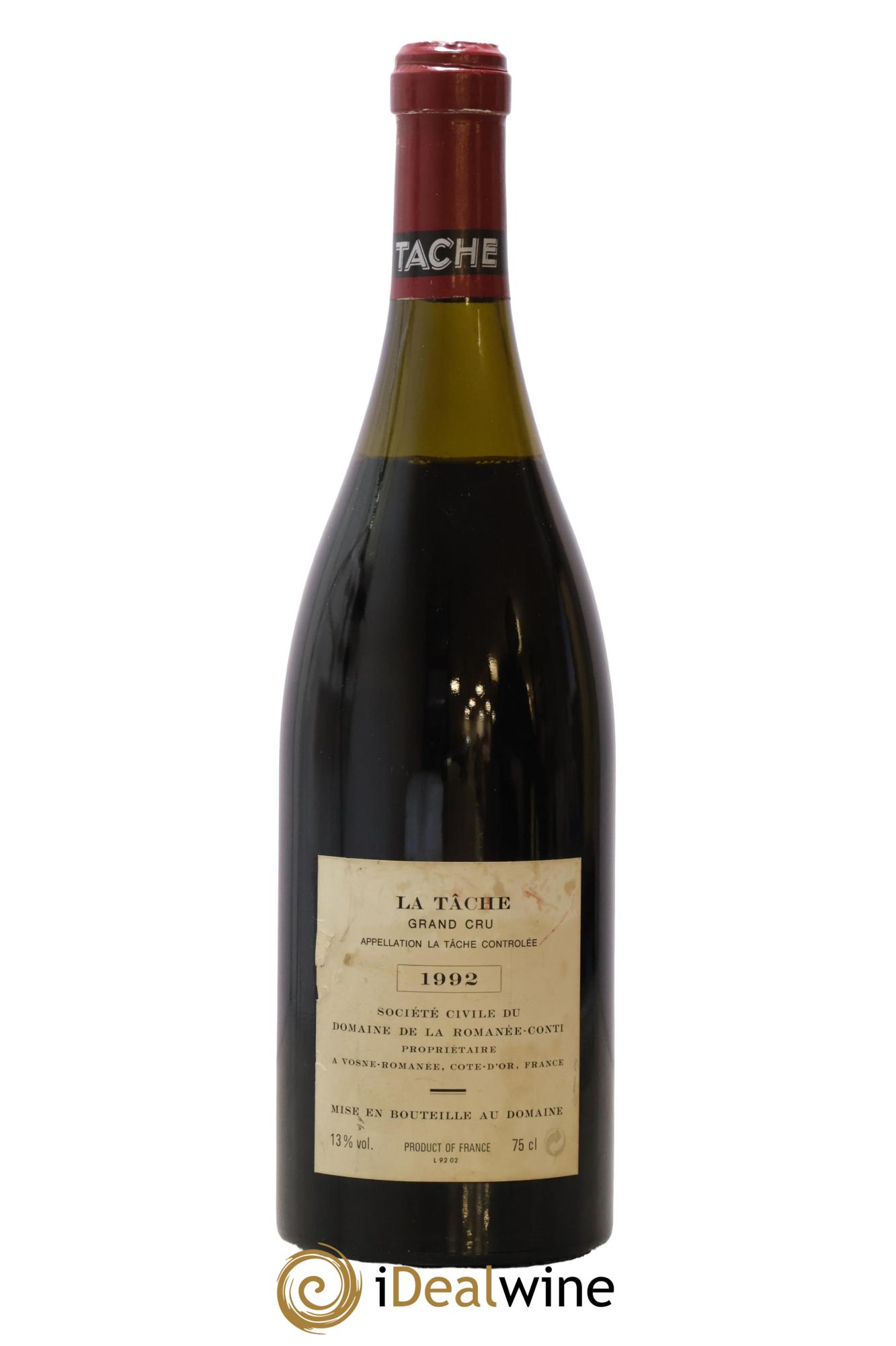 La Tâche Grand Cru Domaine de la Romanée-Conti 1992 - Lot of 1 bottle - 1