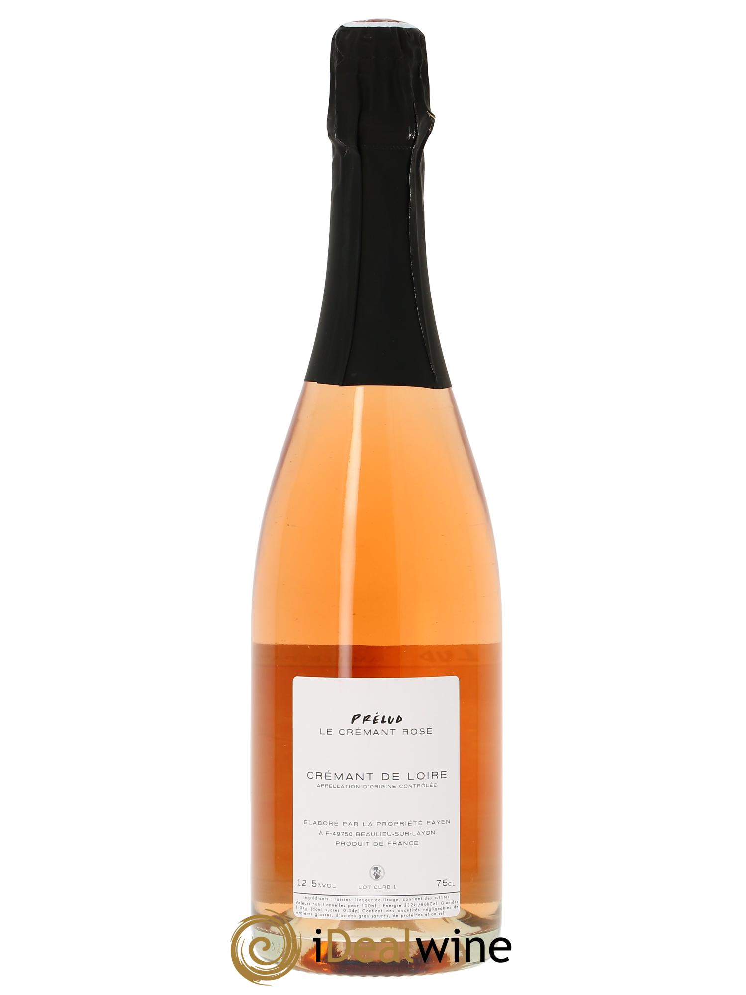 Crémant de Loire Prélud Rosé Le Crémant Domaine Payen - Lot de 1 bouteille - 1