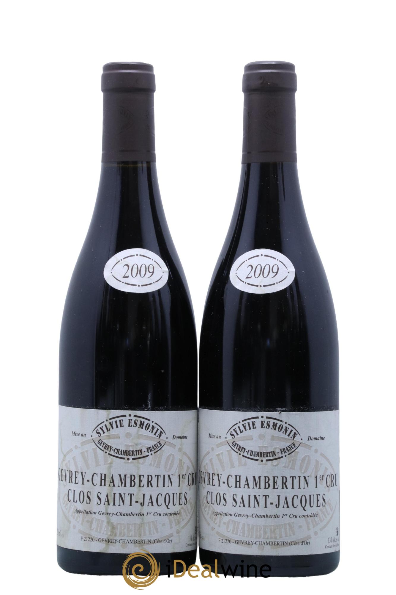 Gevrey-Chambertin 1er Cru Clos Saint Jacques Sylvie Esmonin 2009 - Lot de 2 bouteilles - 0