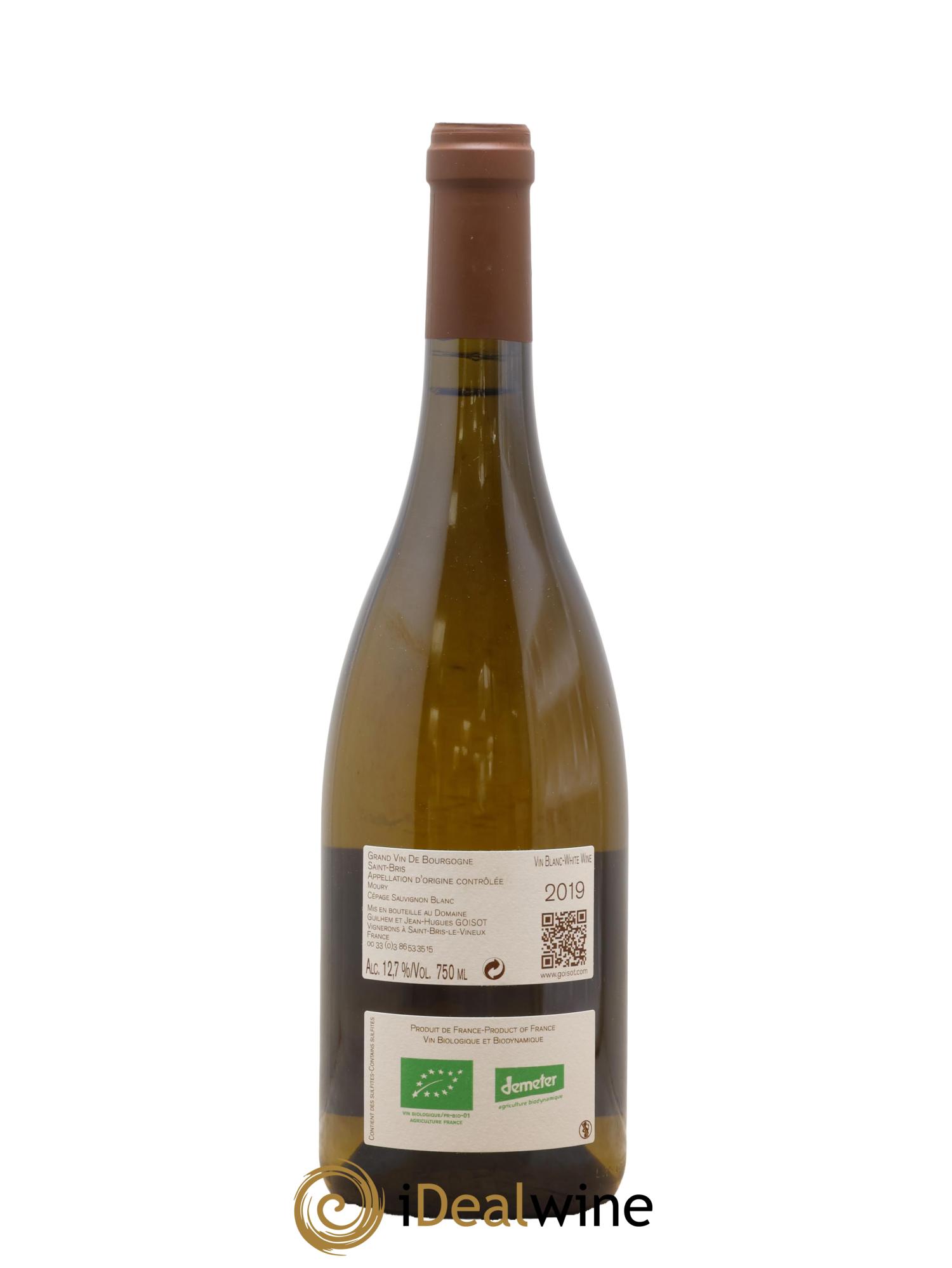 Saint-Bris Moury Goisot 2019 - Lot de 1 bouteille - 1