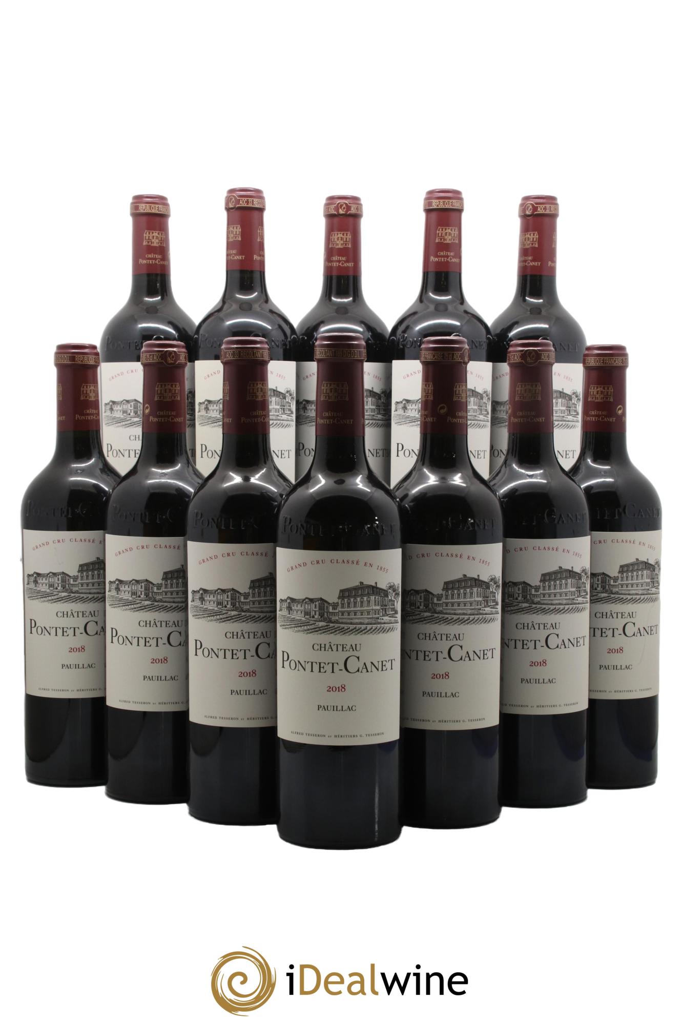 Château Pontet Canet 5ème Grand Cru Classé 2018 - Lot de 12 bouteilles - 0