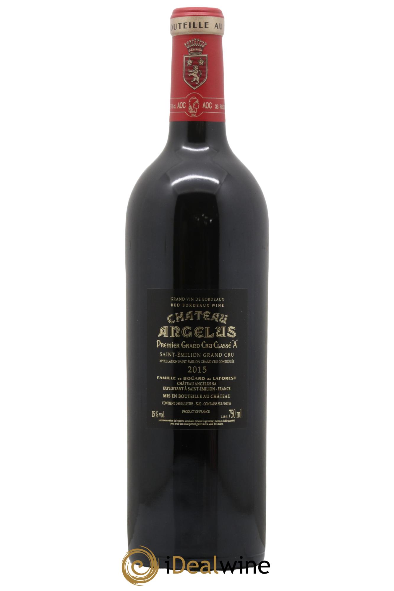 Château Angélus 1er Grand Cru Classé A 2015 - Lot of 1 bottle - 2
