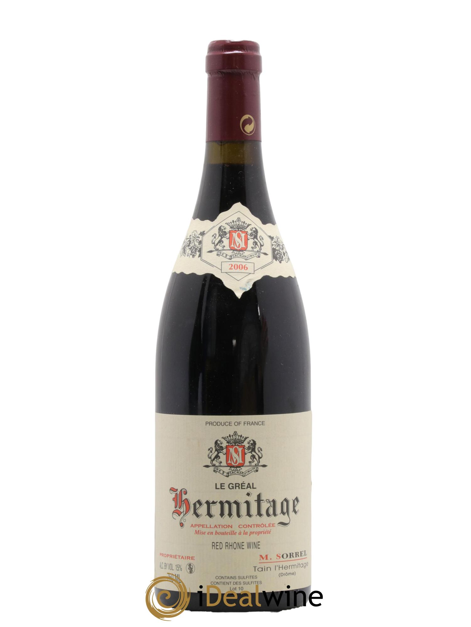 Hermitage Le Gréal Marc Sorrel 2006 - Lot de 1 bouteille - 0