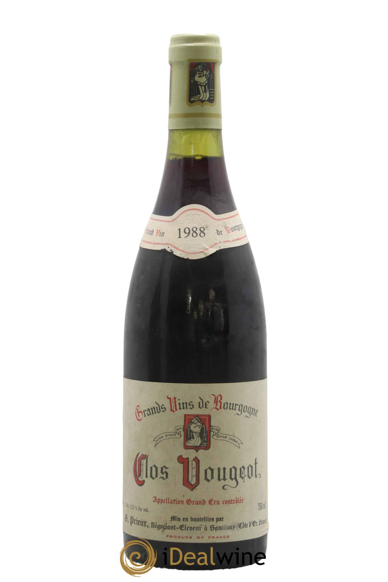 Clos de Vougeot Grand Cru Jacques Prieur (Domaine) 1988 - Lotto di 1 bottiglia - 0