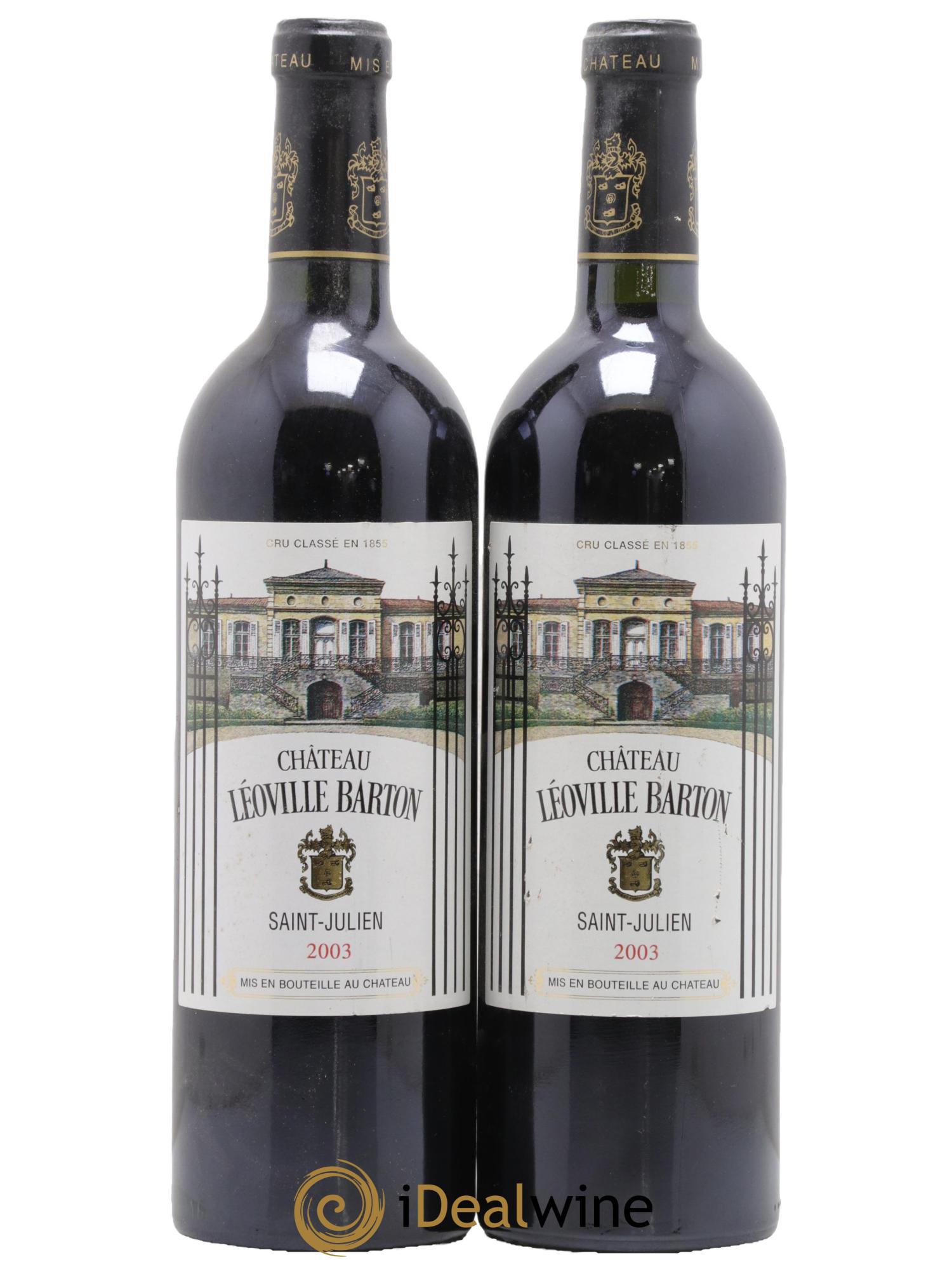 Château Léoville Barton 2ème Grand Cru Classé 2003 - Lot de 2 bouteilles - 0