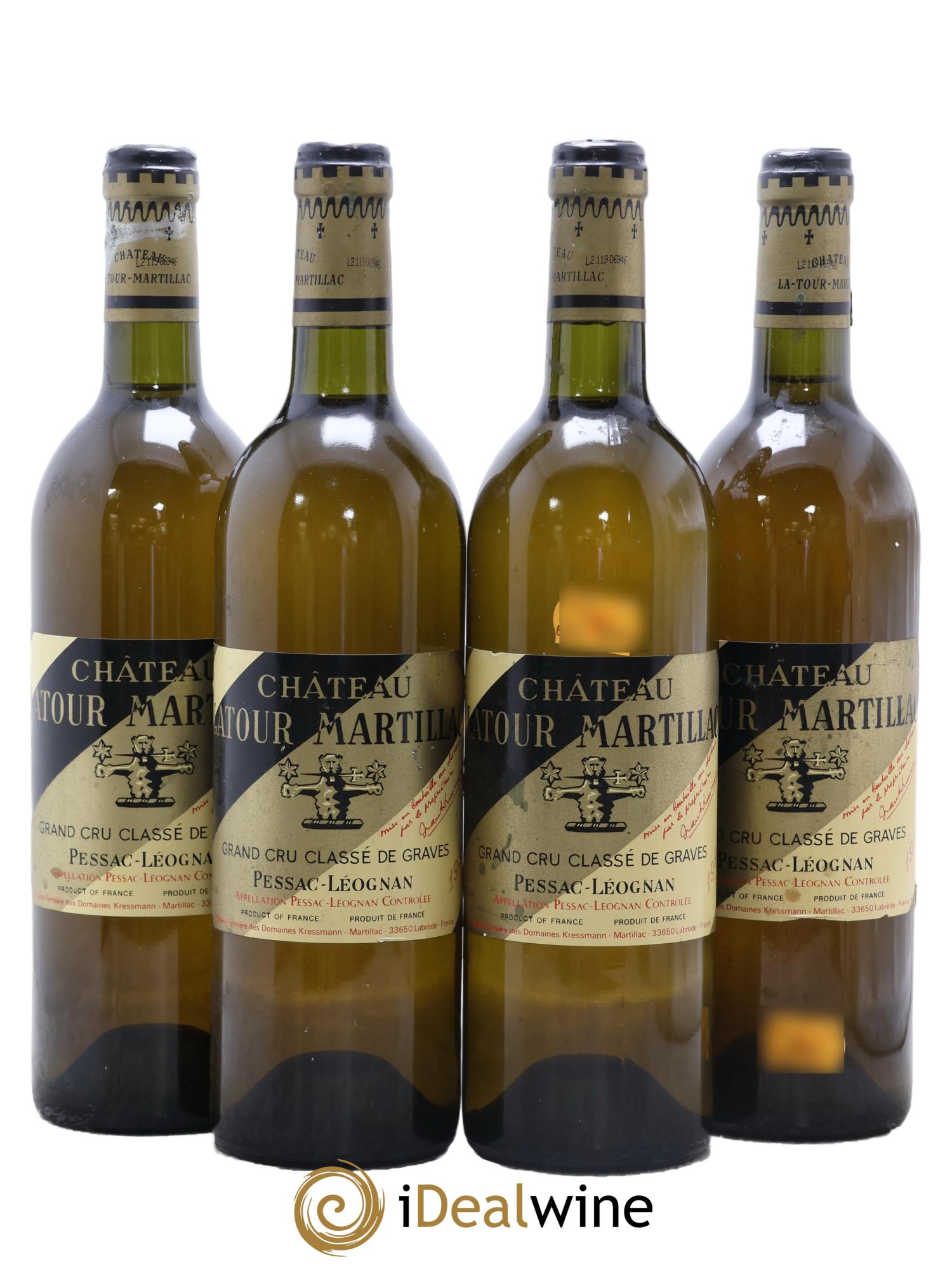 Château Latour-Martillac Cru Classé de Graves 1990 - Lotto di 4 bottiglie - 0