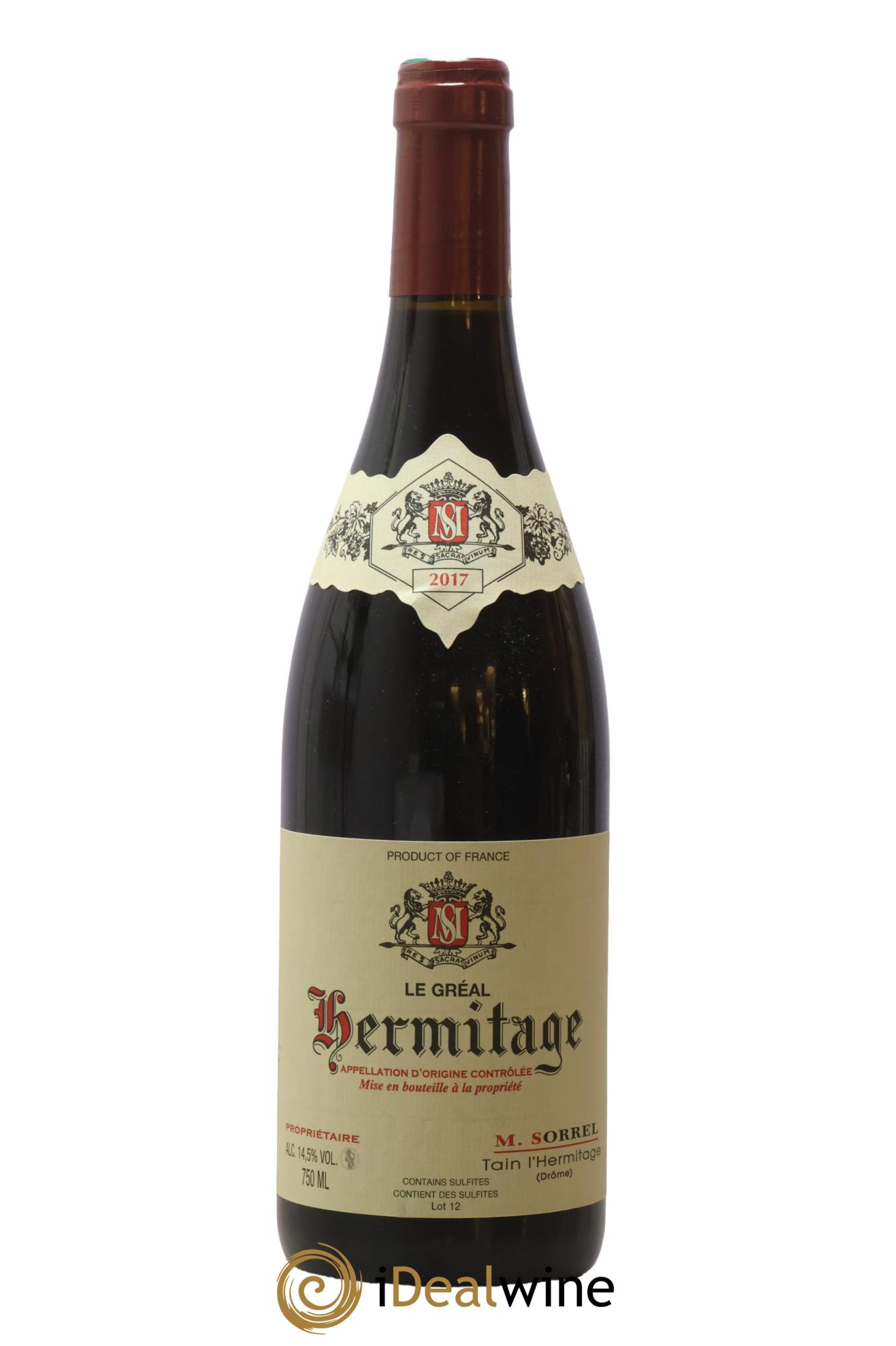 Hermitage Le Gréal Marc Sorrel  2017 - Lot of 1 bottle - 0