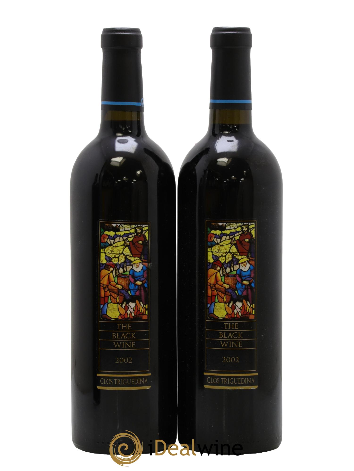 Cahors Clos Triguedina New Black Wine Jean-Luc Baldès 2002 - Lot de 2 bouteilles - 0