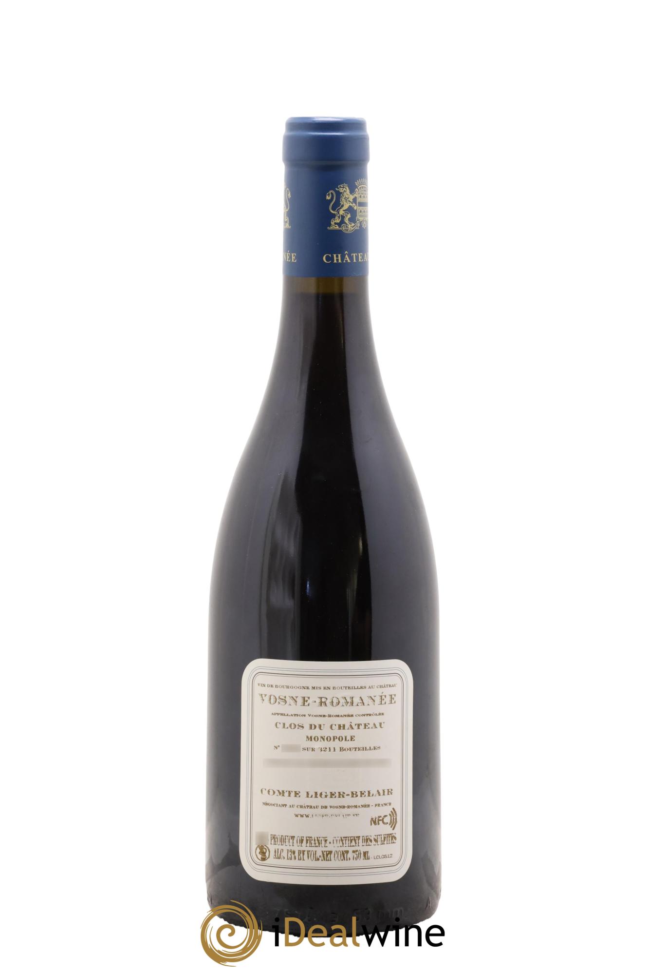 Vosne-Romanée Clos du Château Comte Liger-Belair (Domaine du) 2012 - Lot of 1 bottle - 1