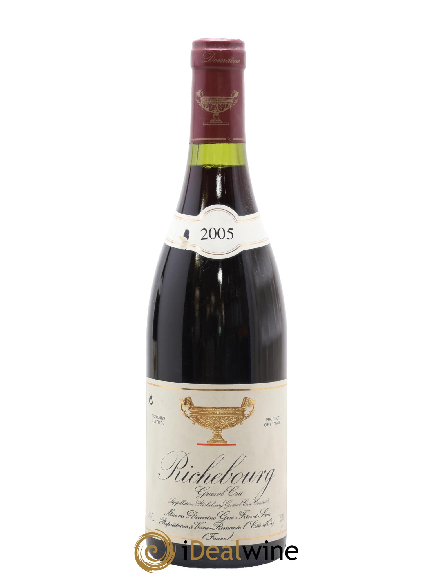 Richebourg Grand Cru Gros Frère & Soeur 2005 - Lot de 1 bouteille - 0