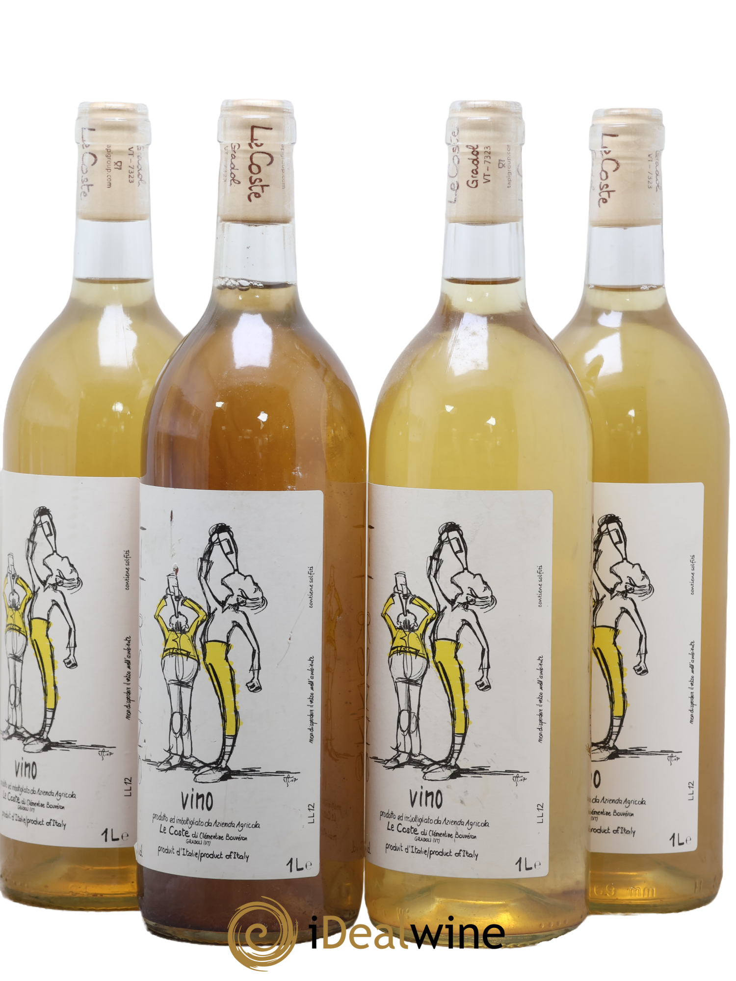 Italie Vino Bianco Biologico Litrozzo Bianco Le Coste 2012 - Lot of 4 litres - 1