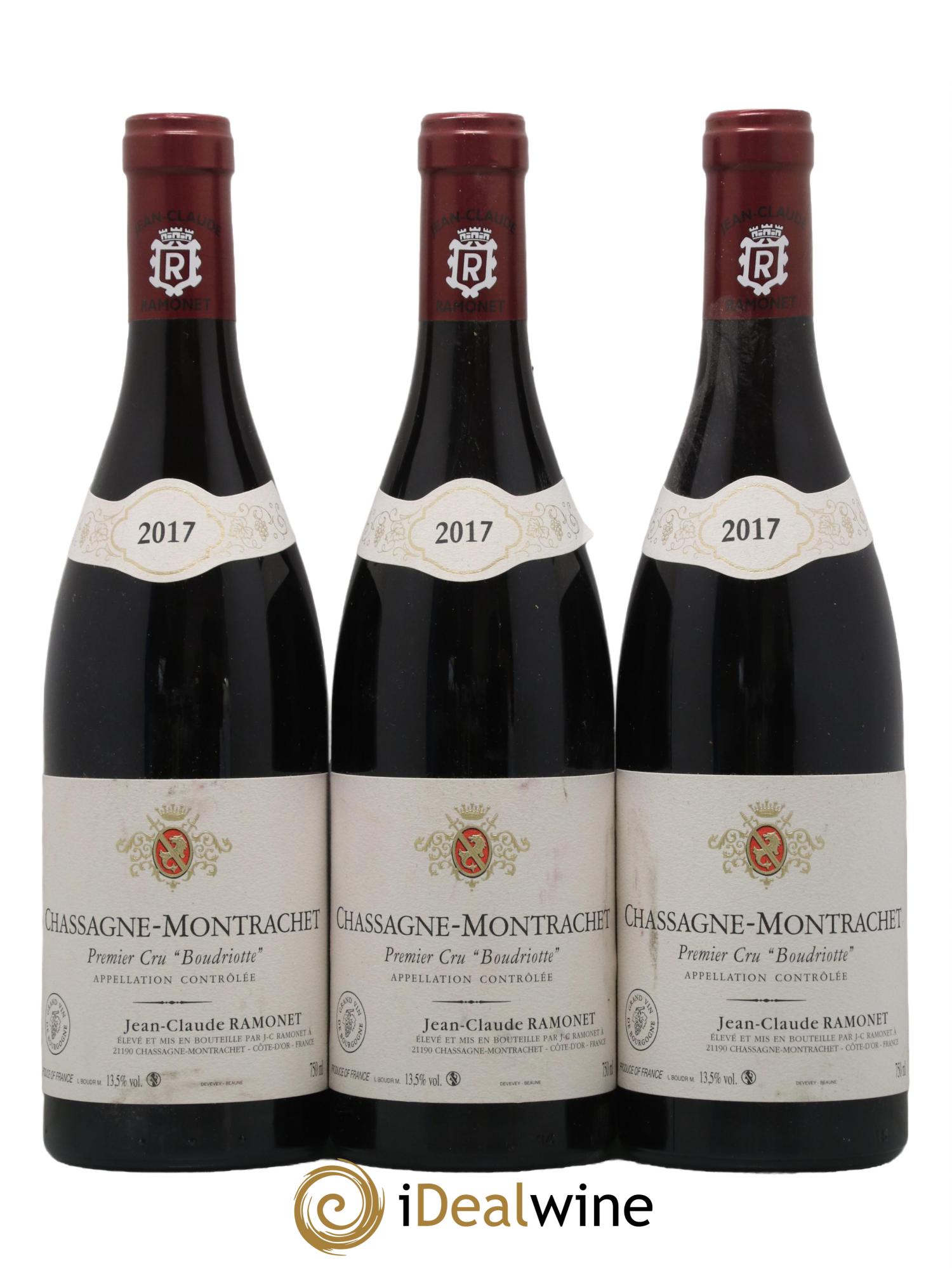 Chassagne-Montrachet 1er Cru Boudriotte Ramonet (Domaine) 2017 - Lot de 3 bouteilles - 0