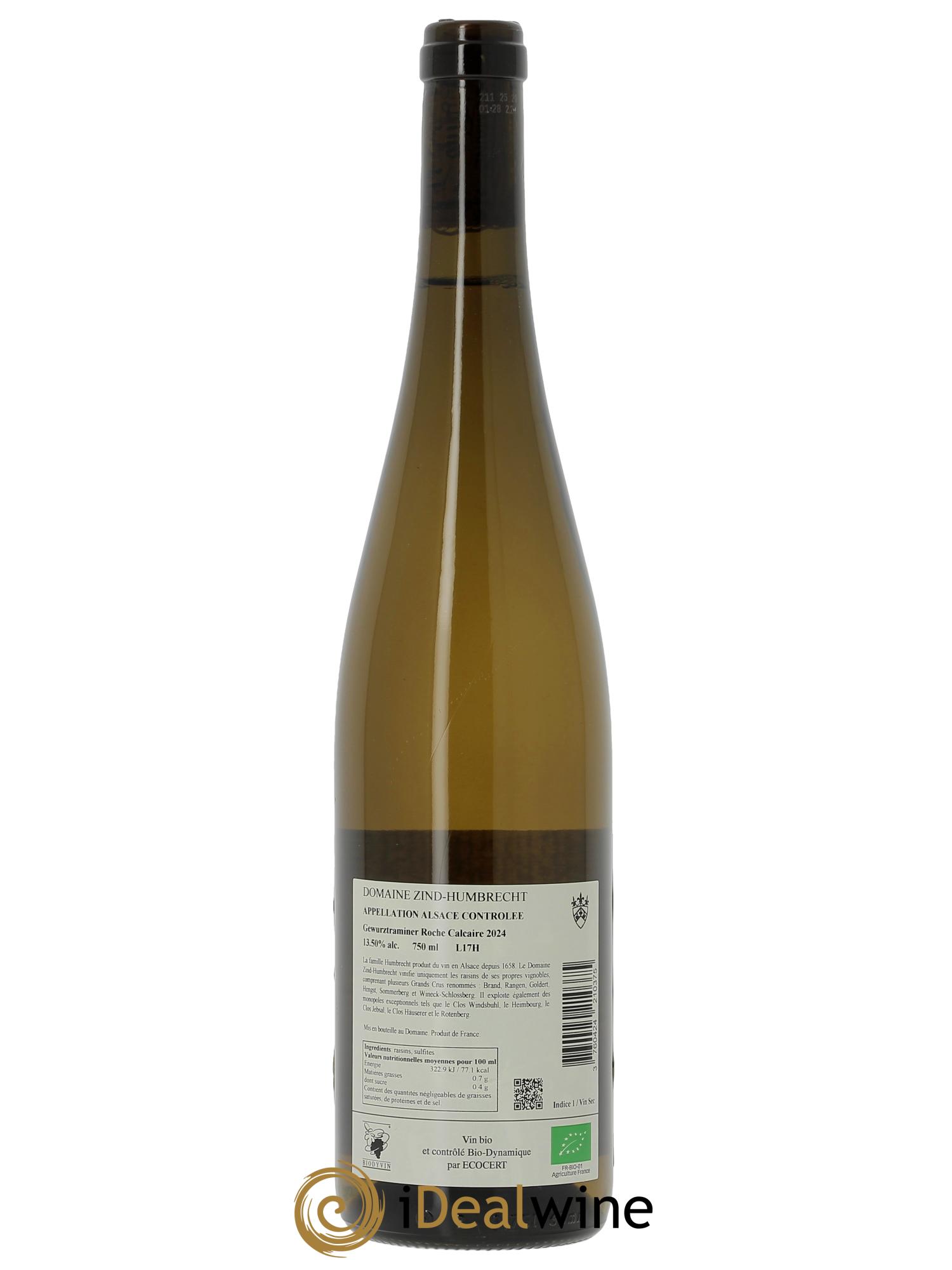Alsace Gewurztraminer Roche Calcaire Zind-Humbrecht (Domaine) 2024 - Lot de 1 bouteille - 1