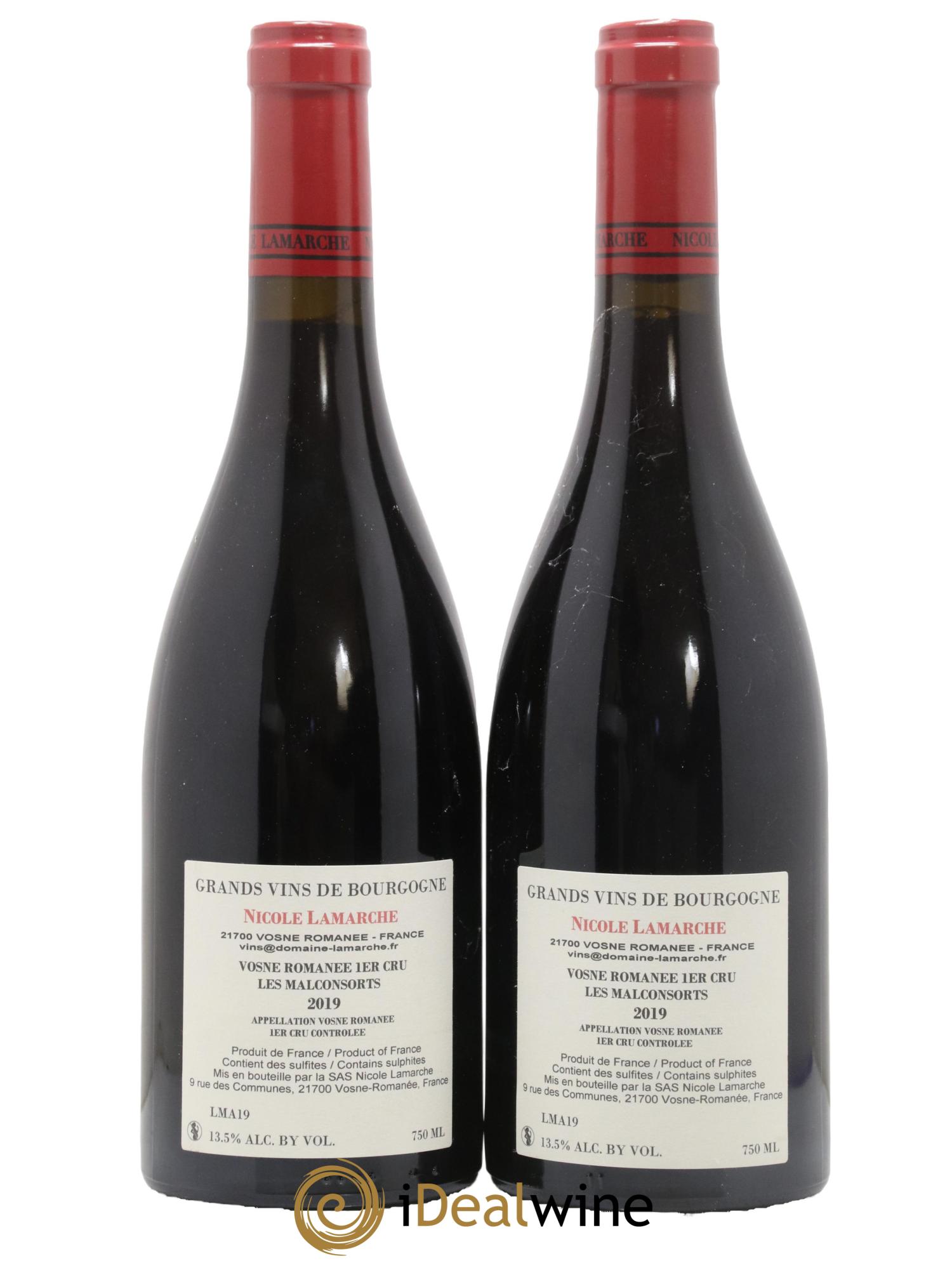 Vosne-Romanée 1er Cru Les Malconsorts Lamarche (Domaine) 2019 - Lot de 2 bouteilles - 1