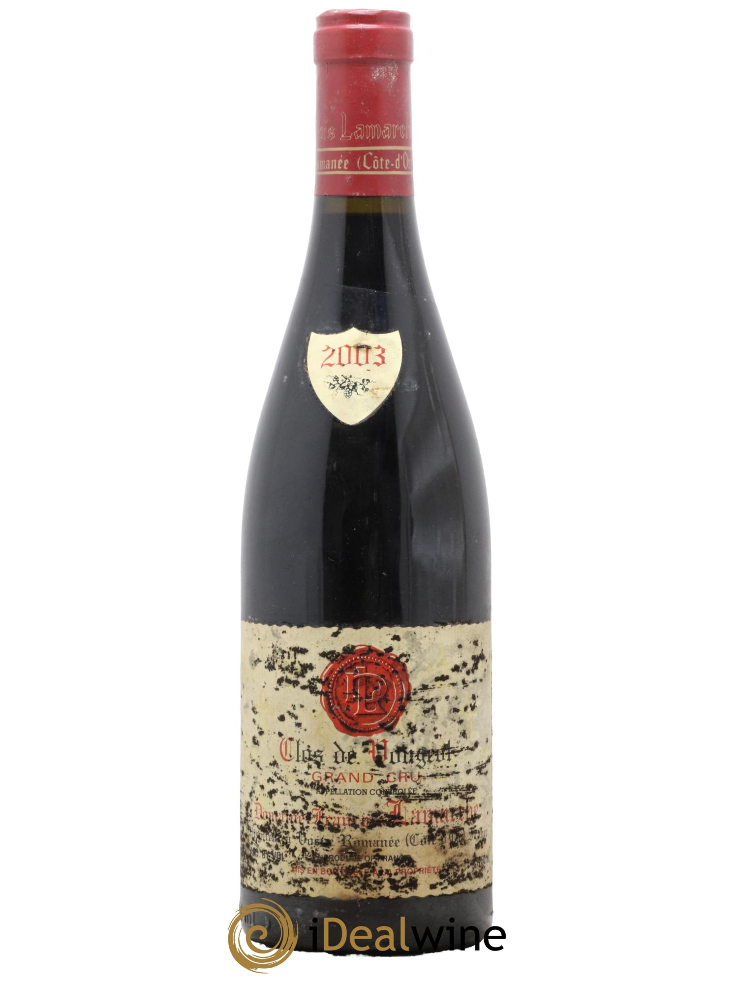 Clos de Vougeot Grand Cru Lamarche (Domaine) 2003 - Lot de 1 bouteille - 0