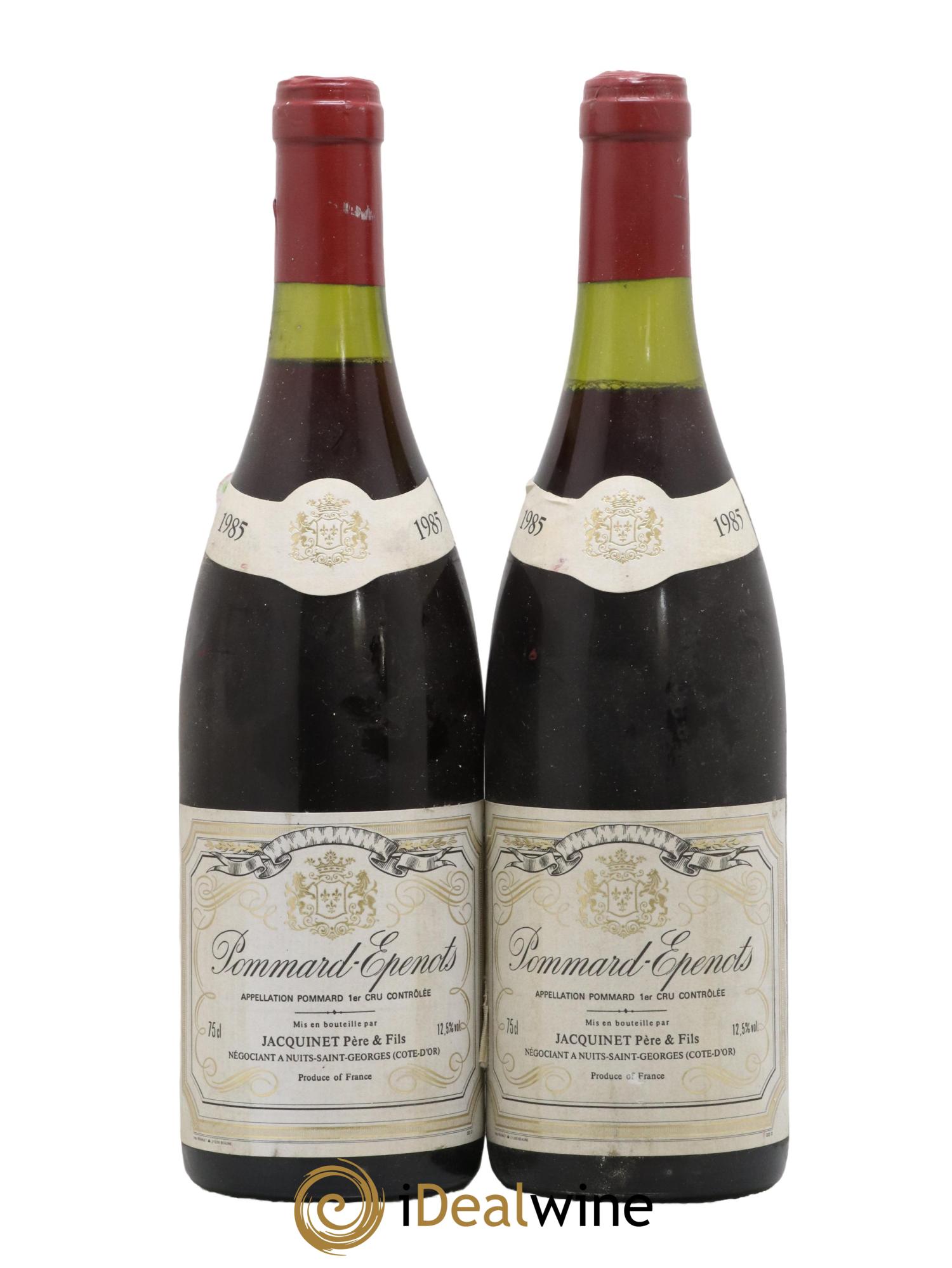 Pommard Epenots Domaine Jacquinet 1985 - Lot de 2 bouteilles - 0