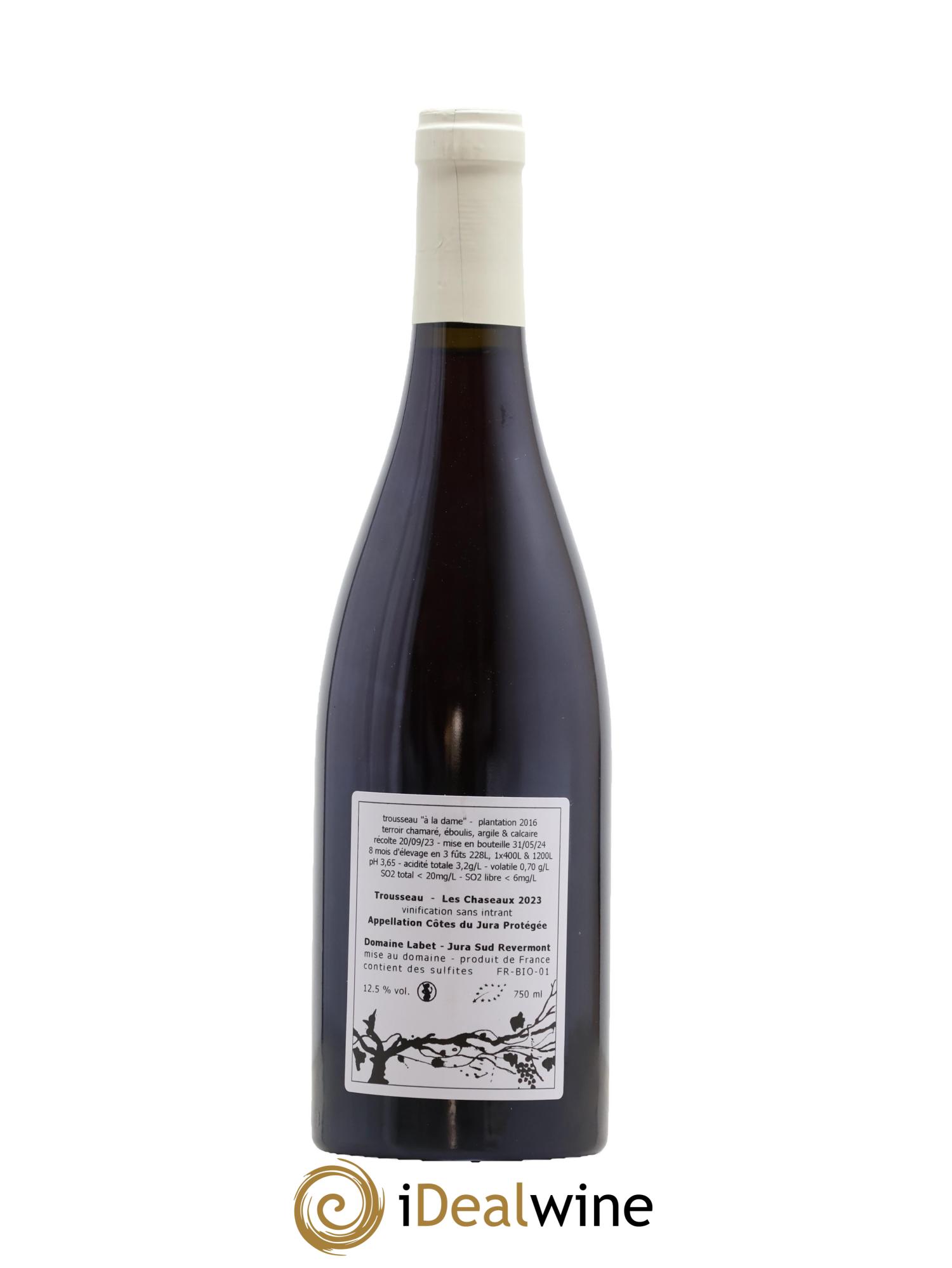 Côtes du Jura Trousseau Les Chaseaux Romain - Julien - Charline Labet 2023 - Lot de 1 bouteille - 1