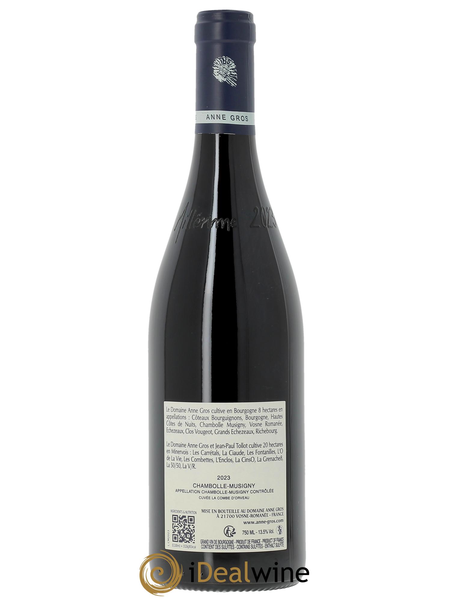 Chambolle-Musigny La Combe d'Orveau Anne Gros  2023 - Lot de 1 bouteille - 1