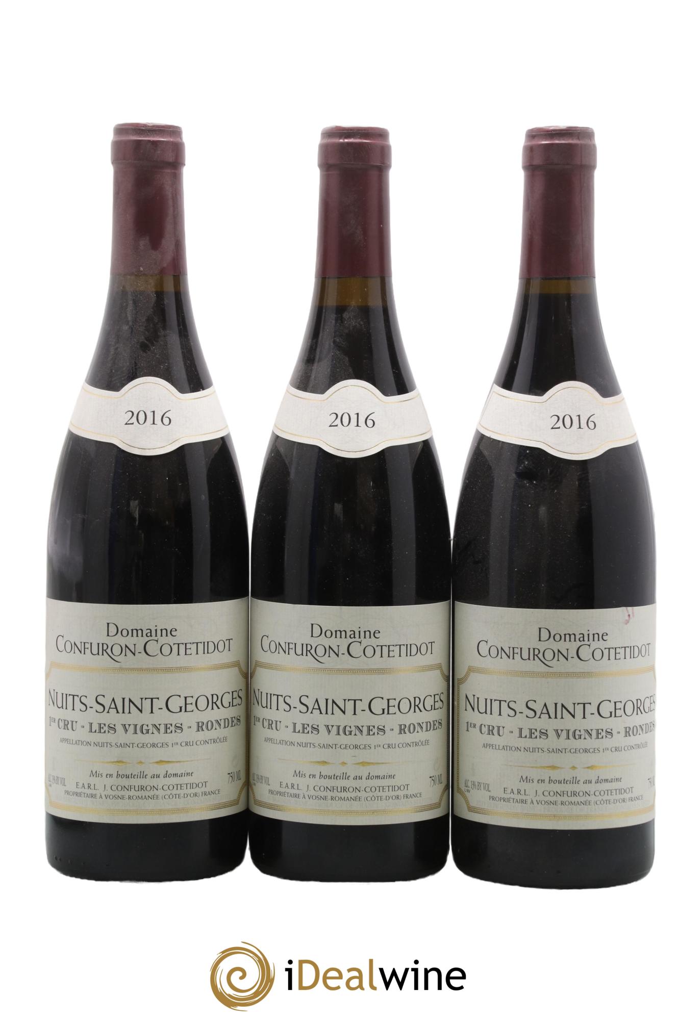 Nuits-Saint-Georges 1er Cru Les Vignes Rondes Confuron-Cotetidot 2016 - Lotto di 3 bottiglie - 0