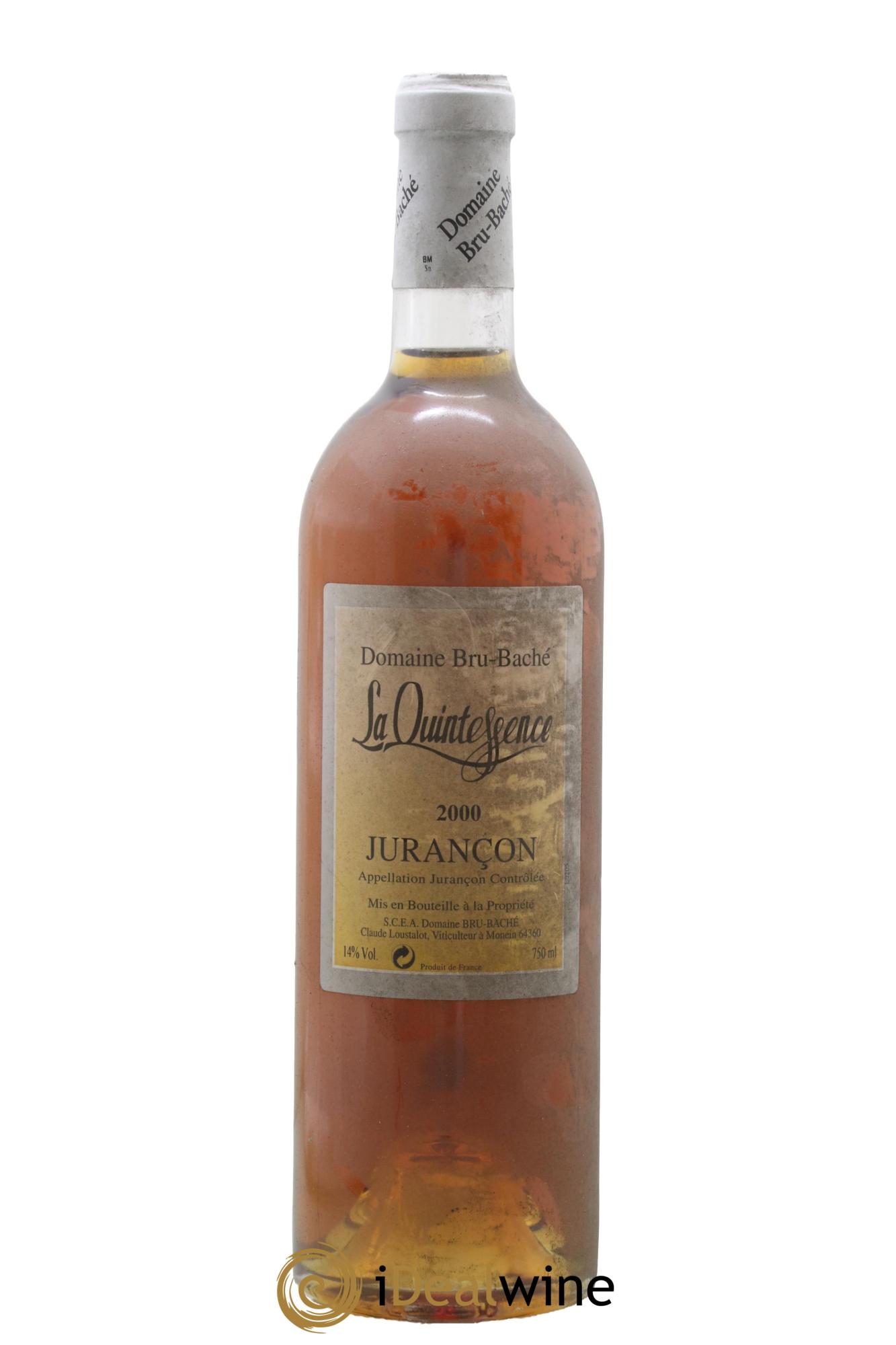 Jurançon Cuvée Quintessence Domaine Bru-Baché 2000 - Lotto di 1 bottiglia - 0
