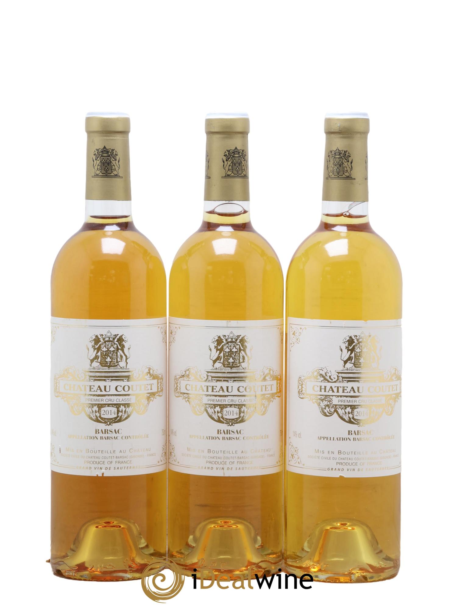 Château Coutet 1er Grand Cru Classé 2014 - Posten von 3 Flaschen - 0