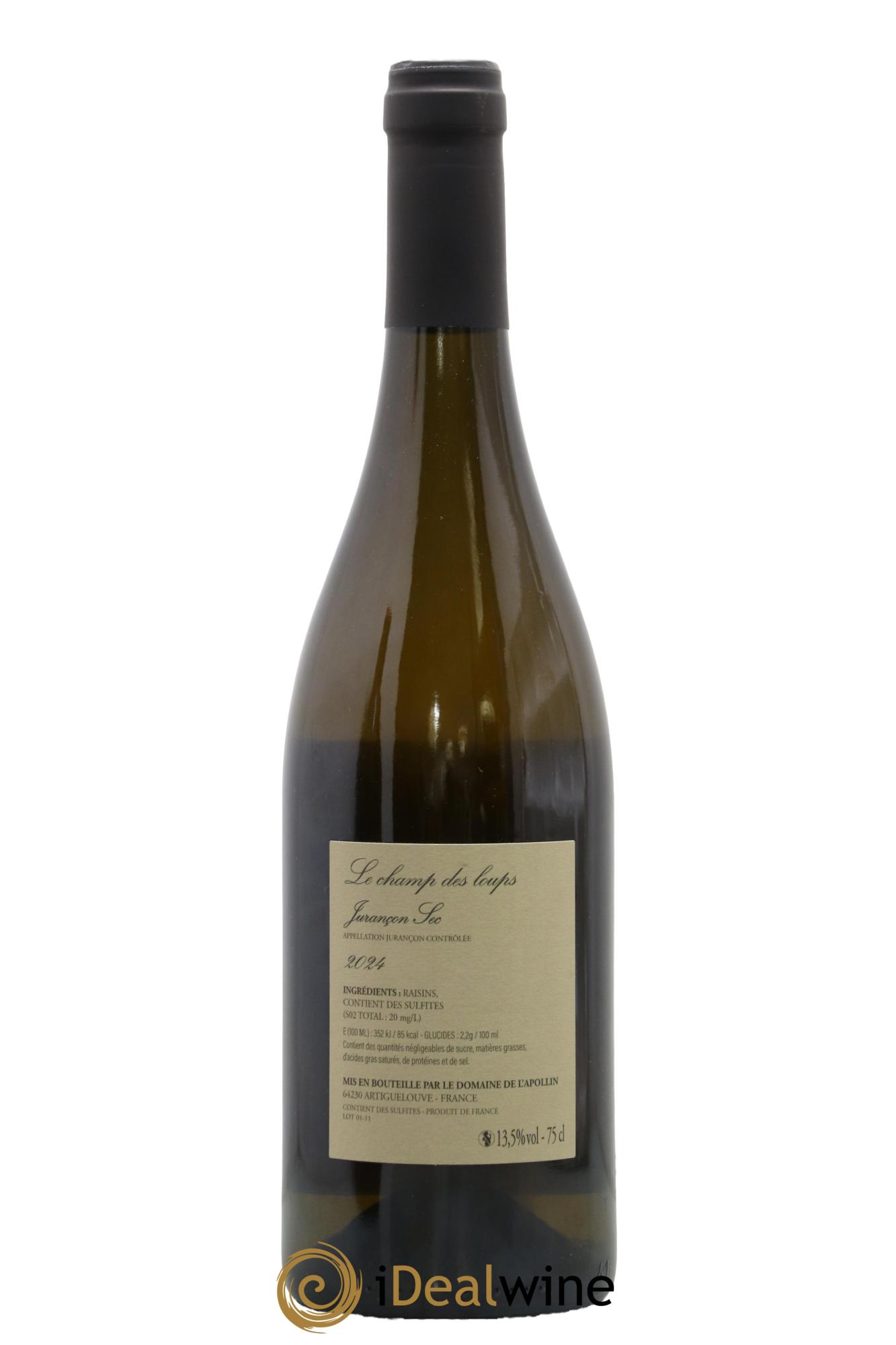 Vin de France Le Champ des Loups Domaine de l'Apollin - Florent Foury 2024 - Lot of 1 bottle - 1