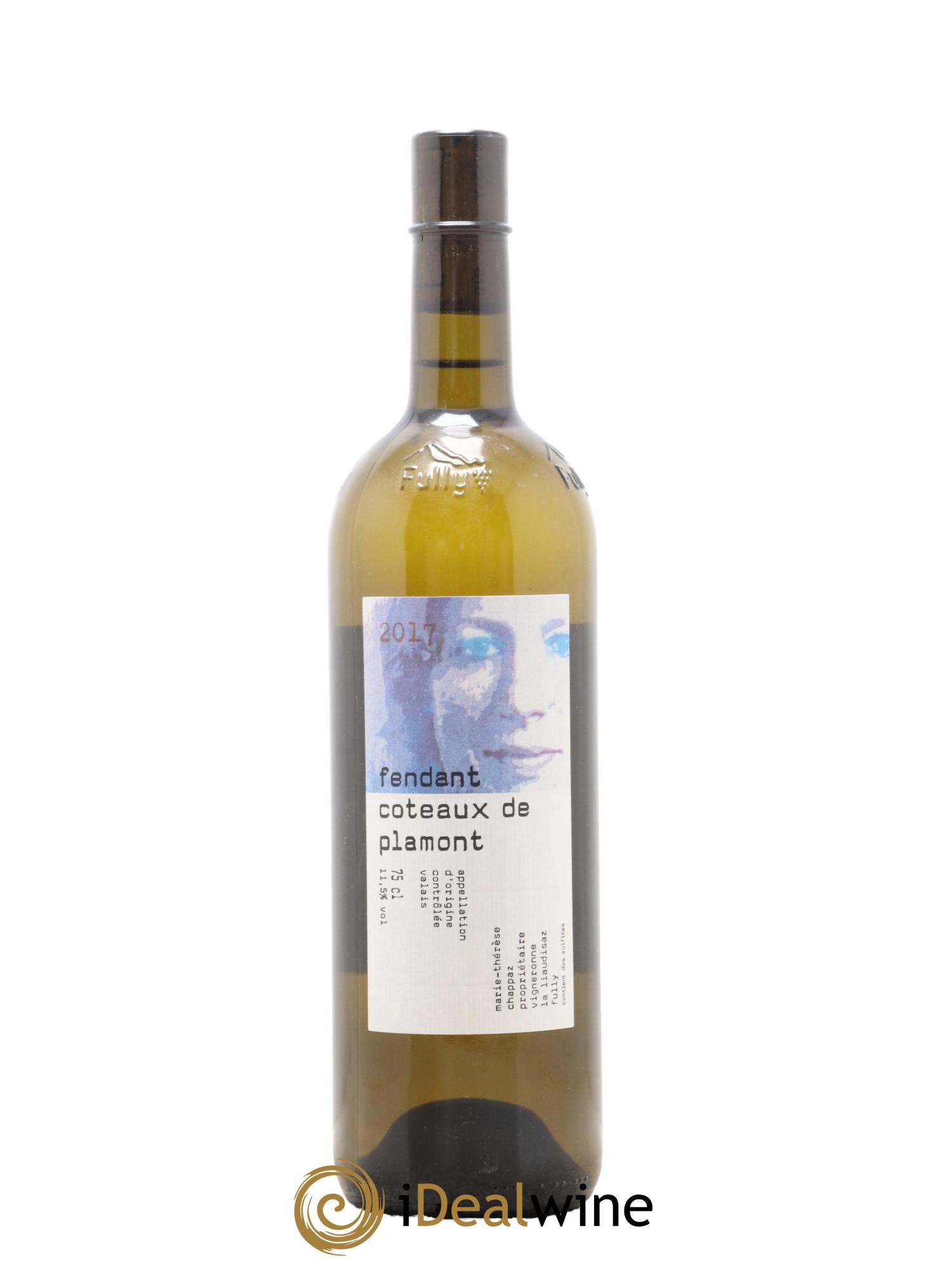Valais Fendant Coteaux De Plamont Valais Marie Thérèse Chappaz 2017 - Lot de 1 bouteille - 0