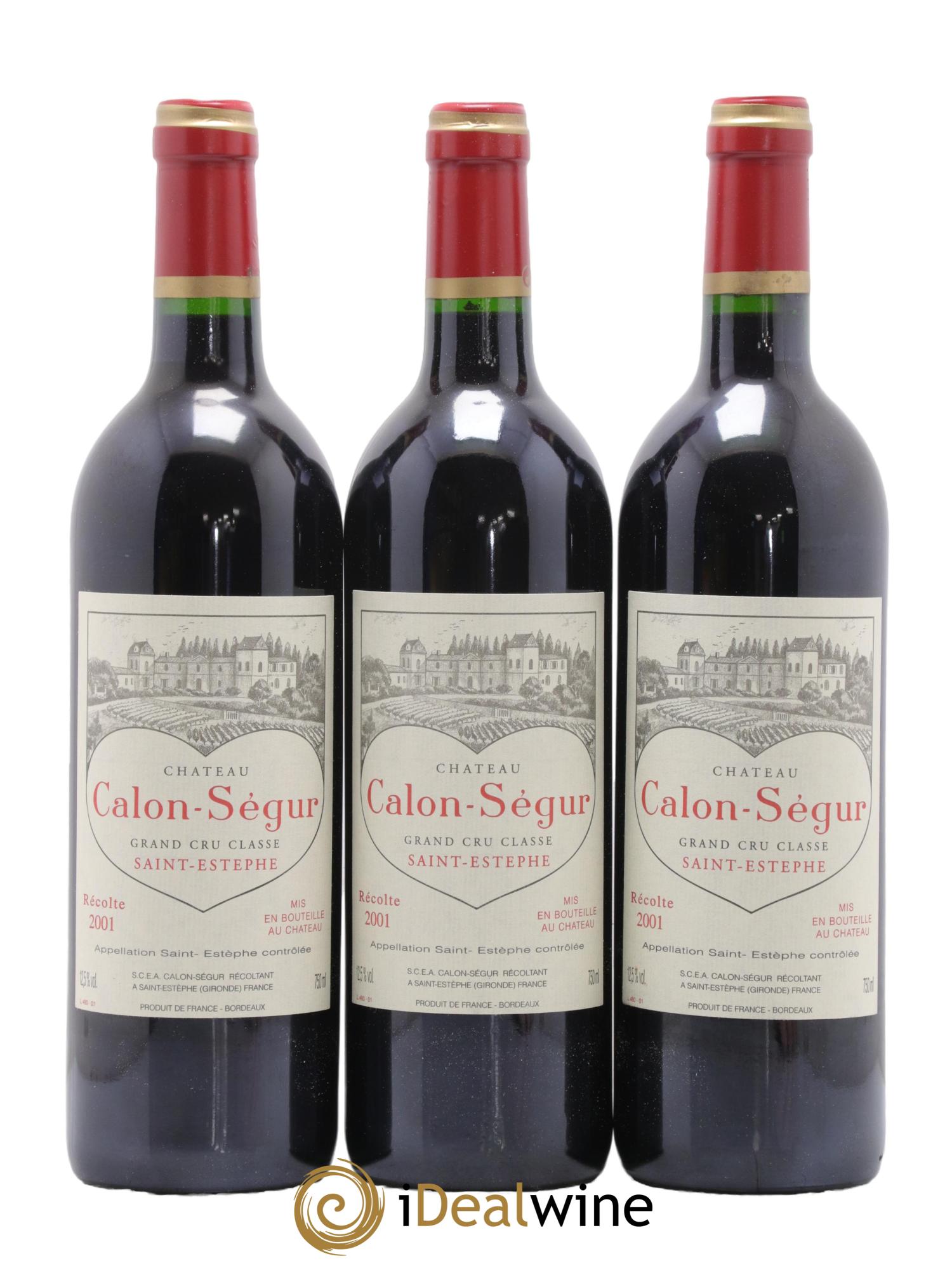 Château Calon Ségur 3ème Grand Cru Classé 2001 - Lot of 12 bottles - 3