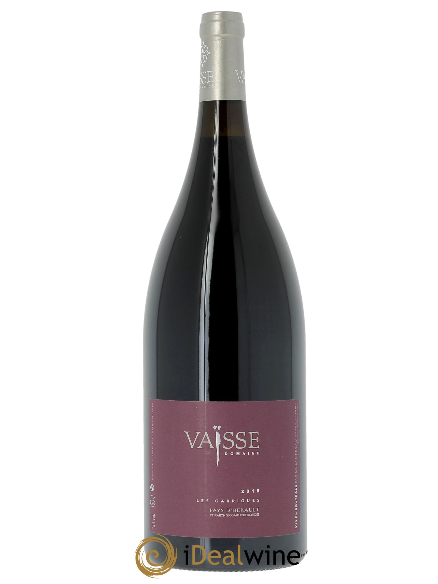 IGP Pays de l'Hérault Les Garrigues Vaisse (Domaine)  2018 - Lot de 1 magnum - 0
