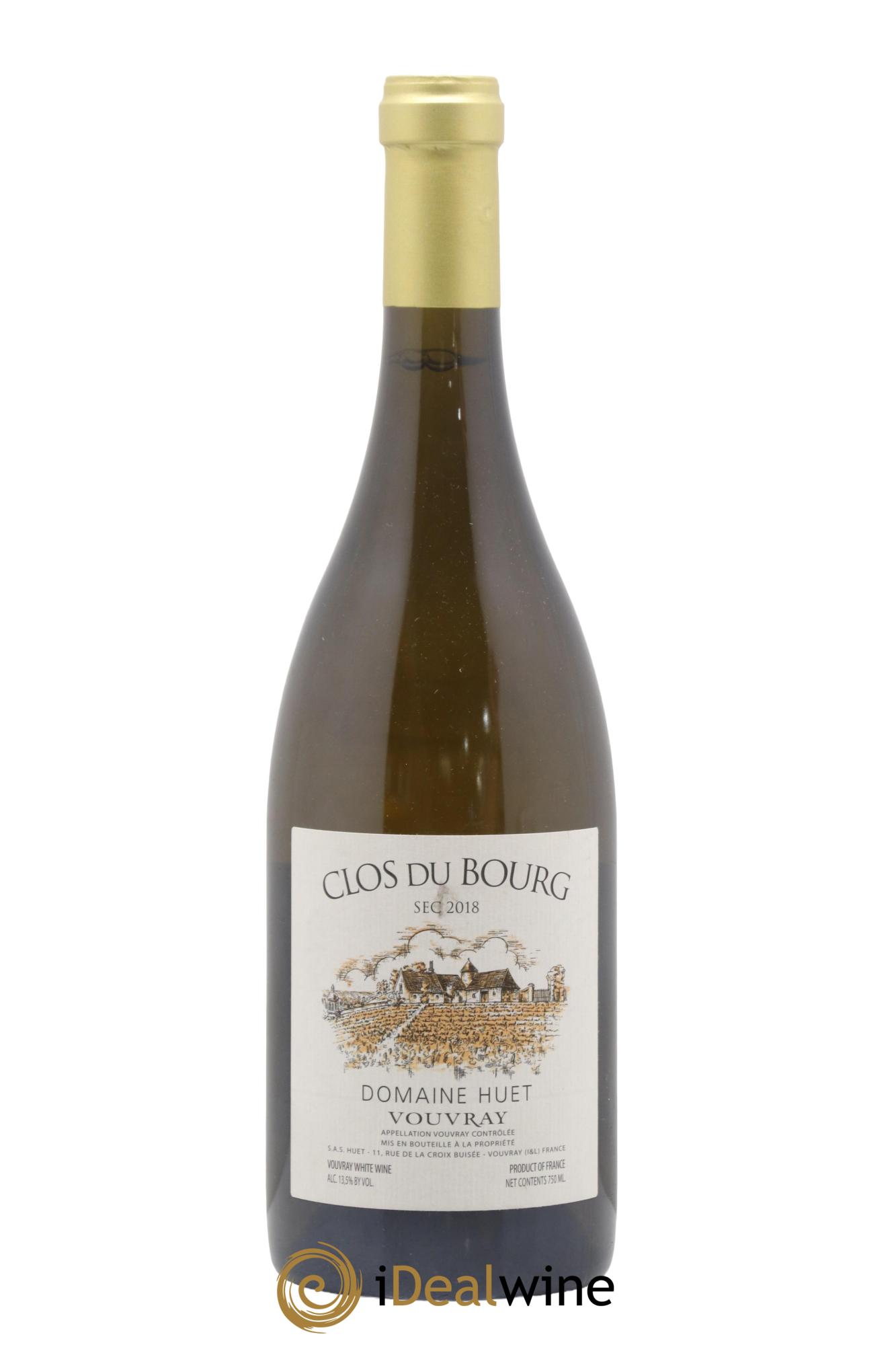 Vouvray Clos du Bourg Sec Domaine Huet 2018 - Lot de 1 bouteille - 0