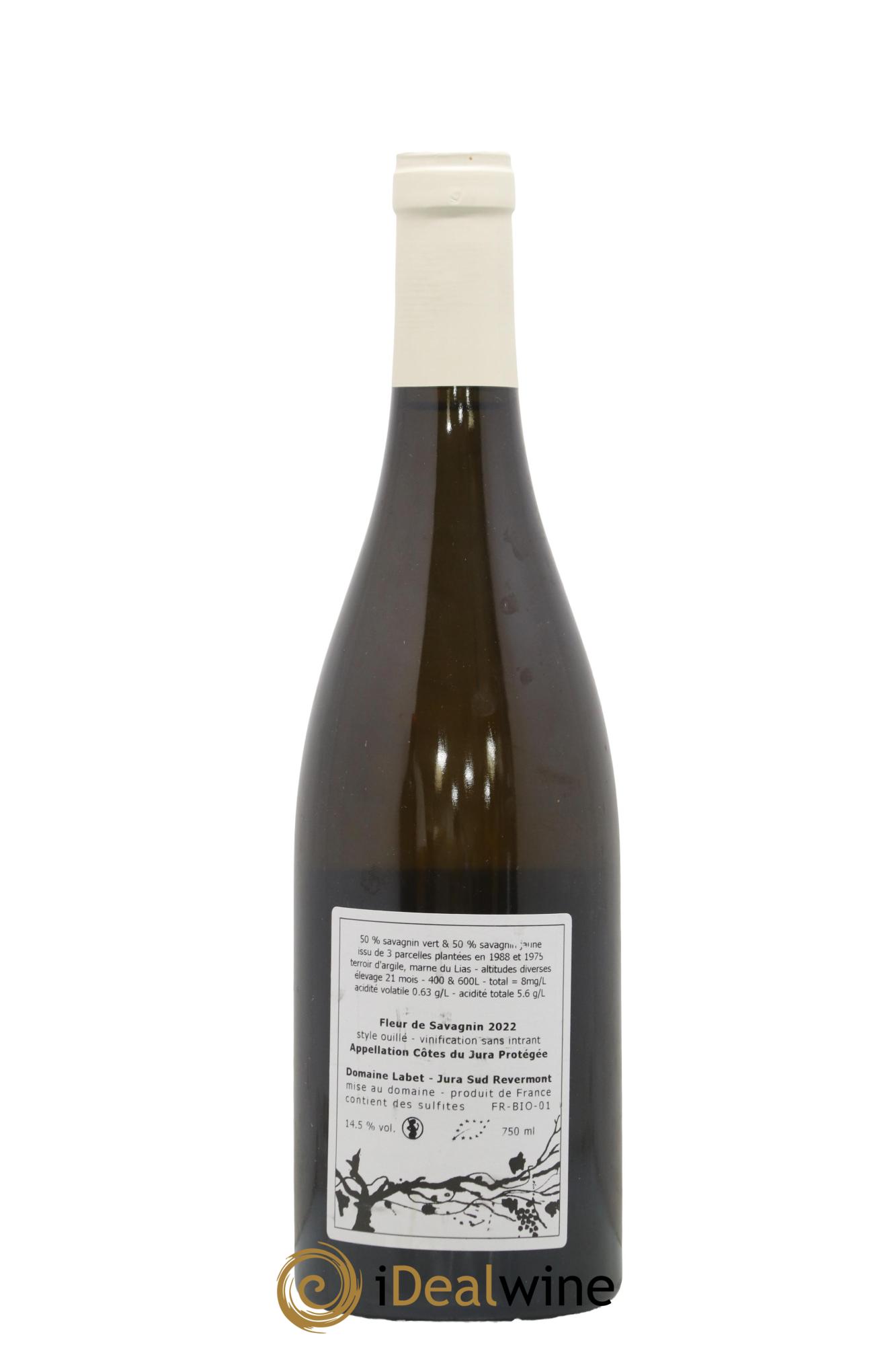 Côtes du Jura Fleur de Savagnin Romain - Julien - Charline Labet 2022 - Lot de 1 bouteille - 1