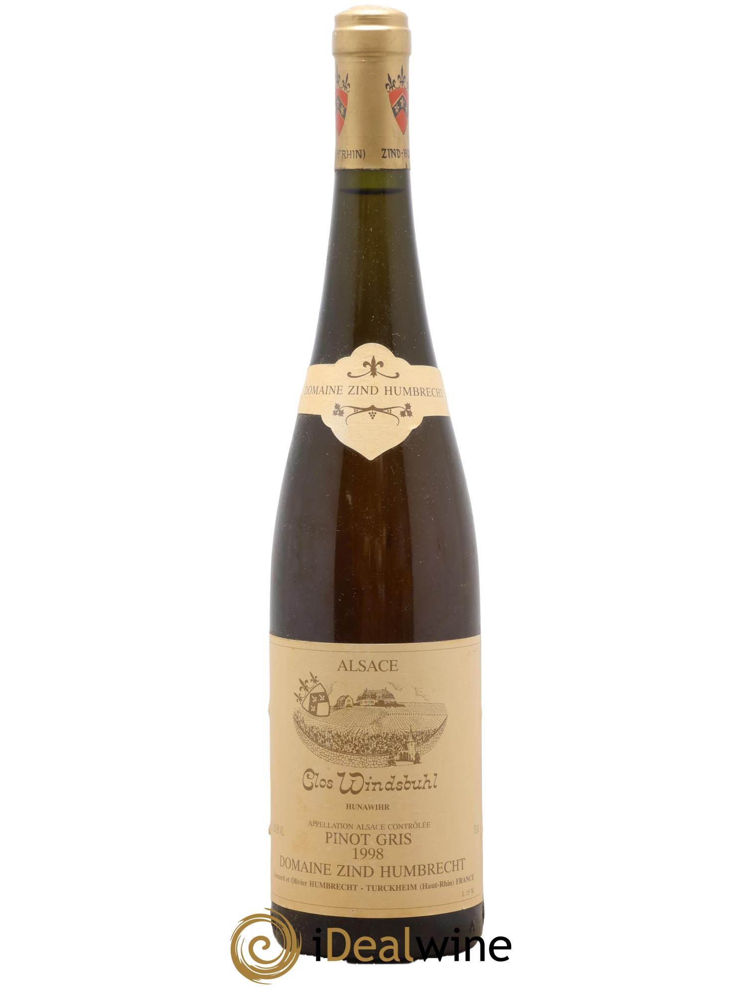 Alsace Pinot Gris Clos Windsbuhl Zind-Humbrecht (Domaine) 1998 - Lot de 1 bouteille - 0