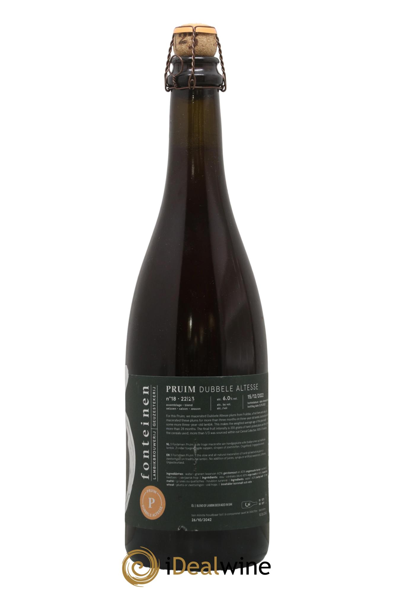 Bière 3 Fonteinen Pruim Dubbele Altesse (Prune Double Altesse) (season 22|23) Blend n° 18 - Lot of 1 bottle - 0