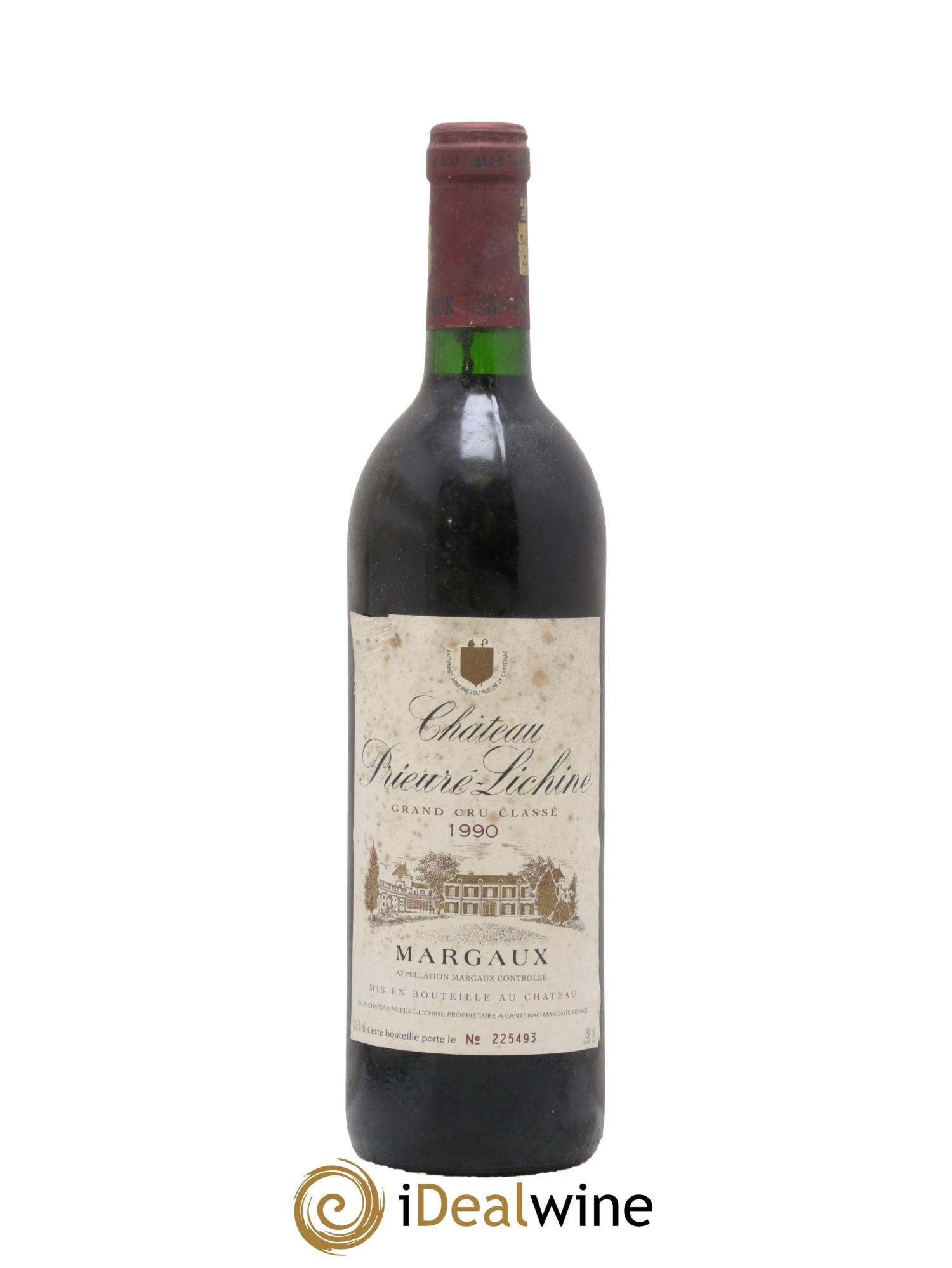 Château Prieuré Lichine 4ème Grand Cru Classé 1990 - Lot de 1 bouteille - 0