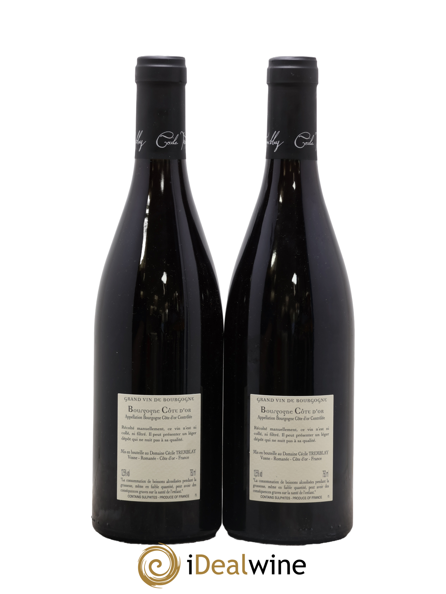 Bourgogne Côte-d'Or Cécile Tremblay 2021 - Lot de 2 bouteilles - 1