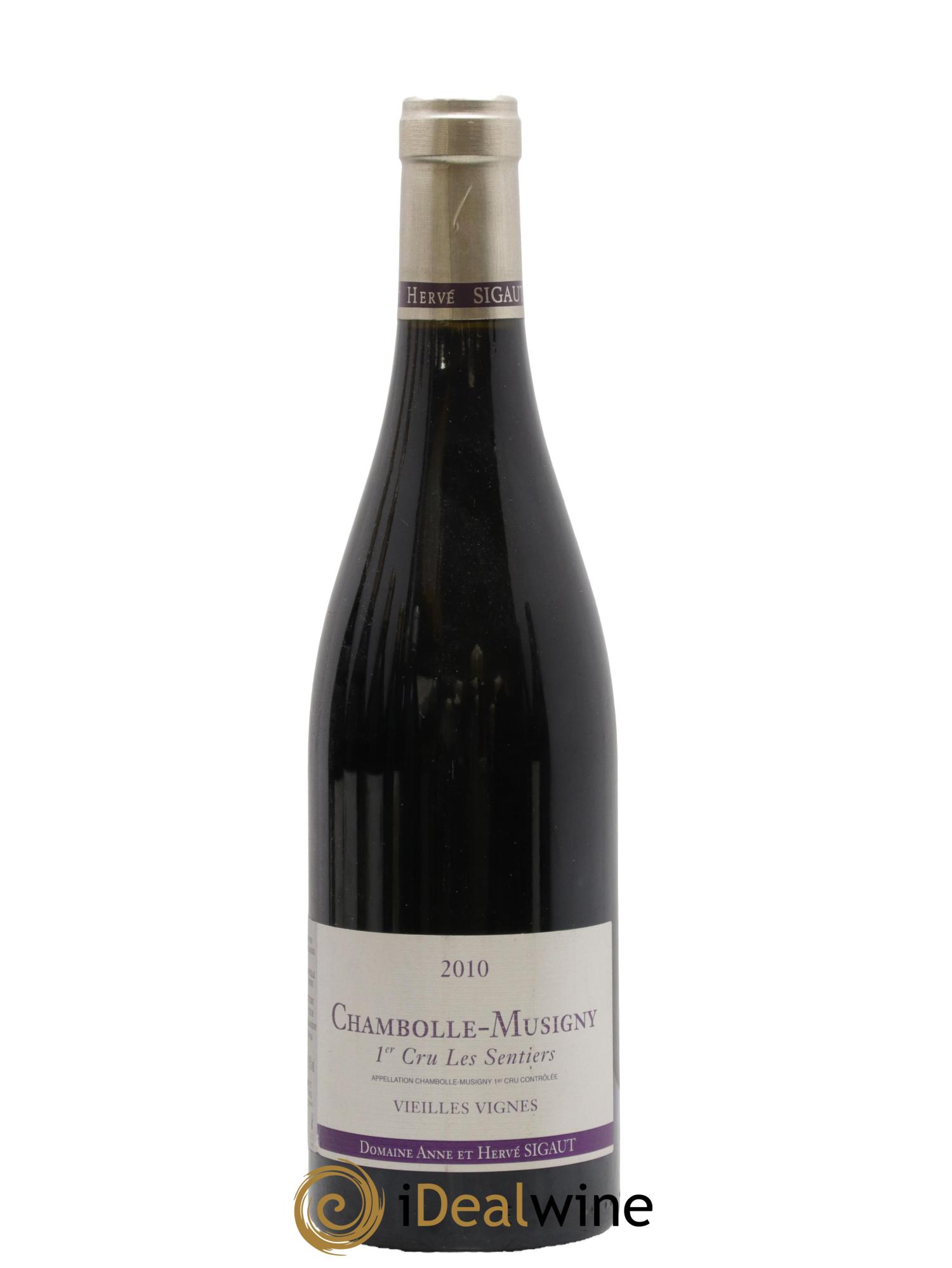 Chambolle-Musigny 1er Cru Les Sentiers Vieilles Vignes Anne et Hervé Sigaut (Domaine) 2010 - Lot de 1 bouteille - 0
