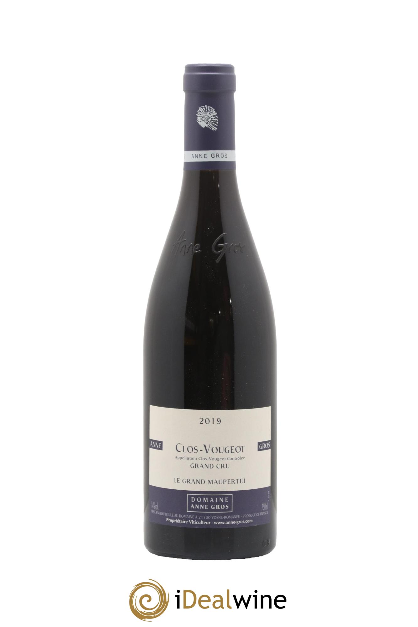 Clos de Vougeot Grand Cru Le Grand Maupertui Anne Gros 2019 - Lot de 1 bouteille - 0