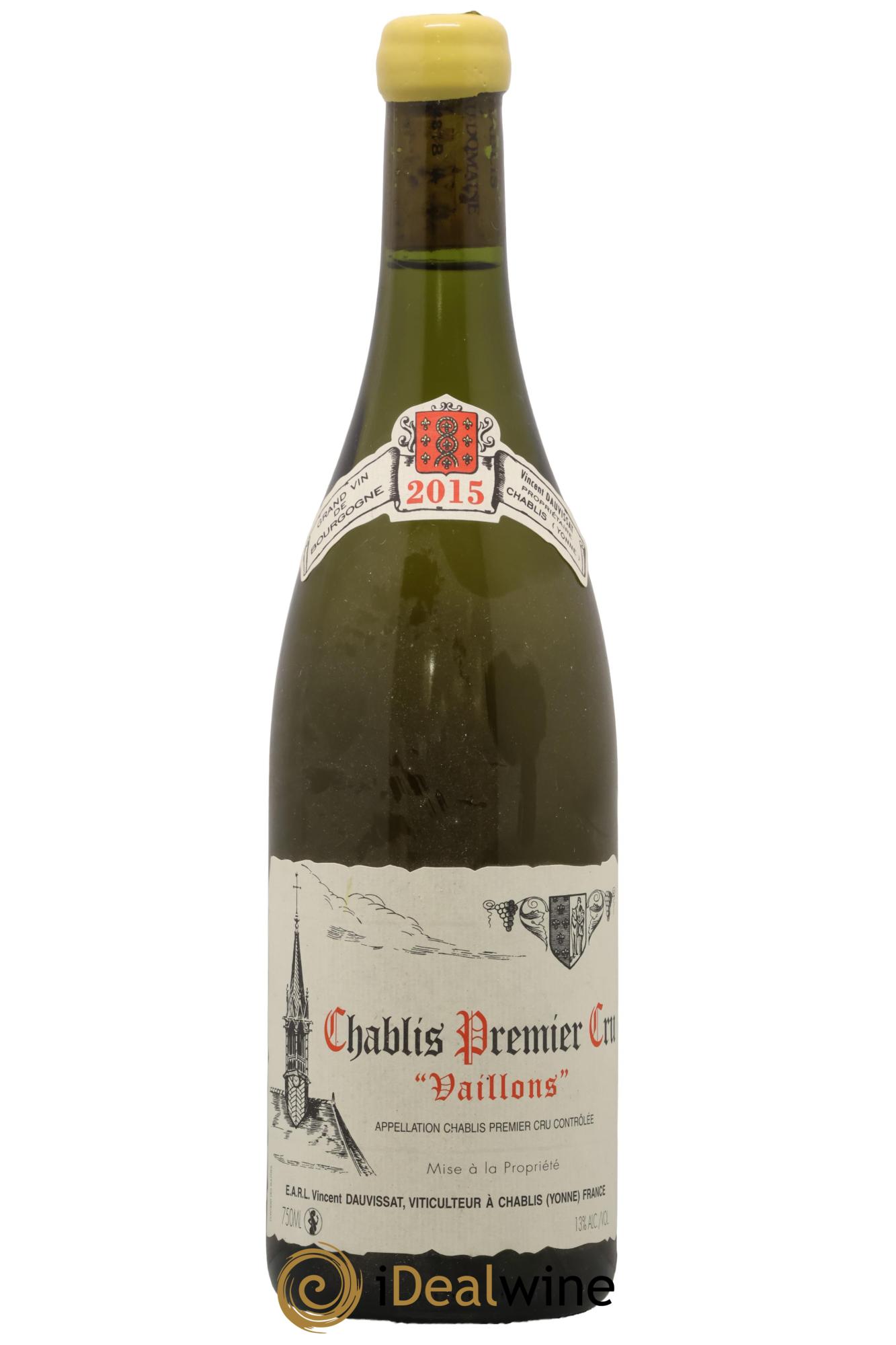 Chablis 1er Cru Vaillons Vincent Dauvissat (Domaine) 2015 - Lot de 1 bouteille - 0